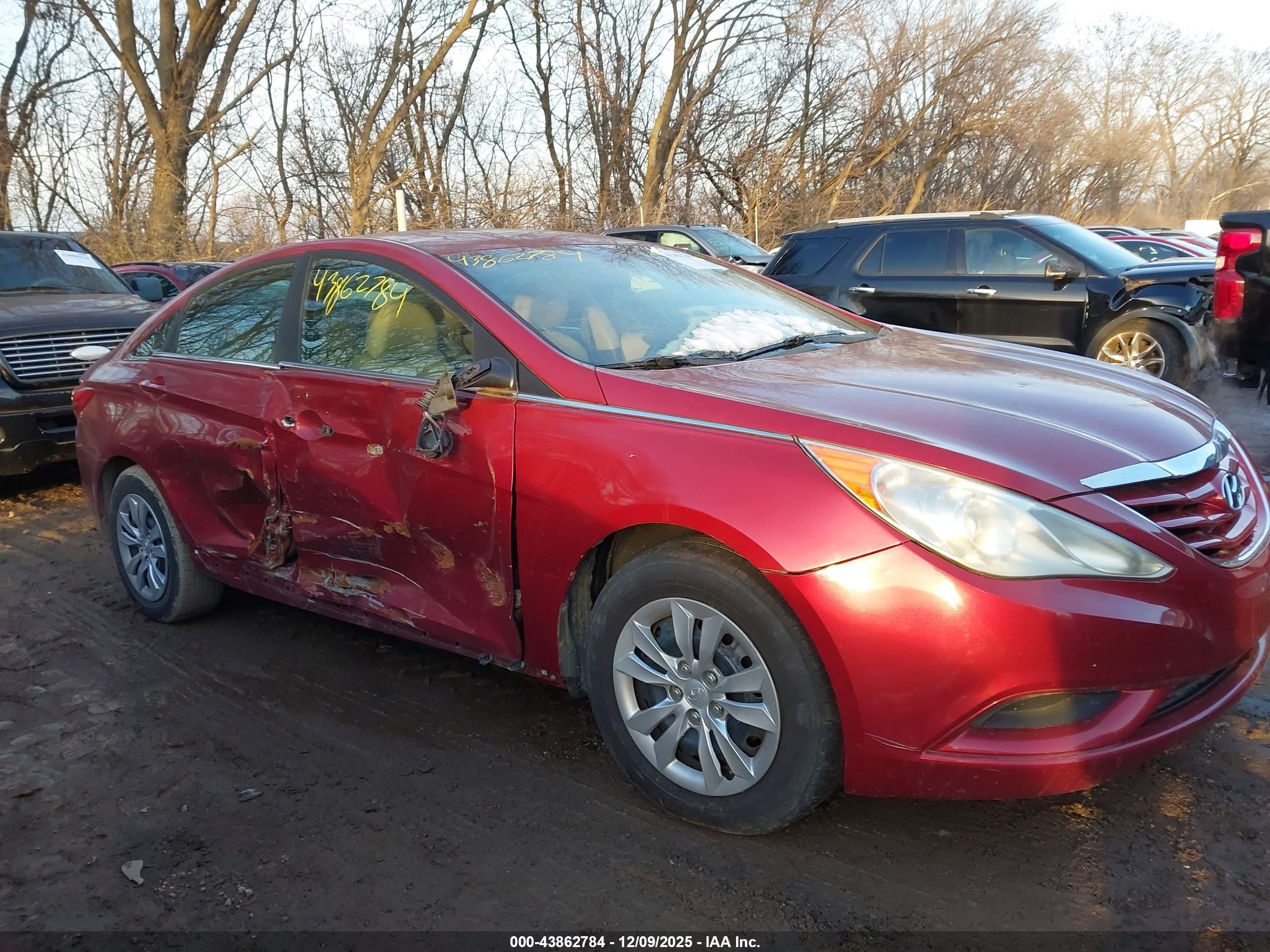 2011 Hyundai Sonata Gls Red vin: 5NPEB4ACXBH093034