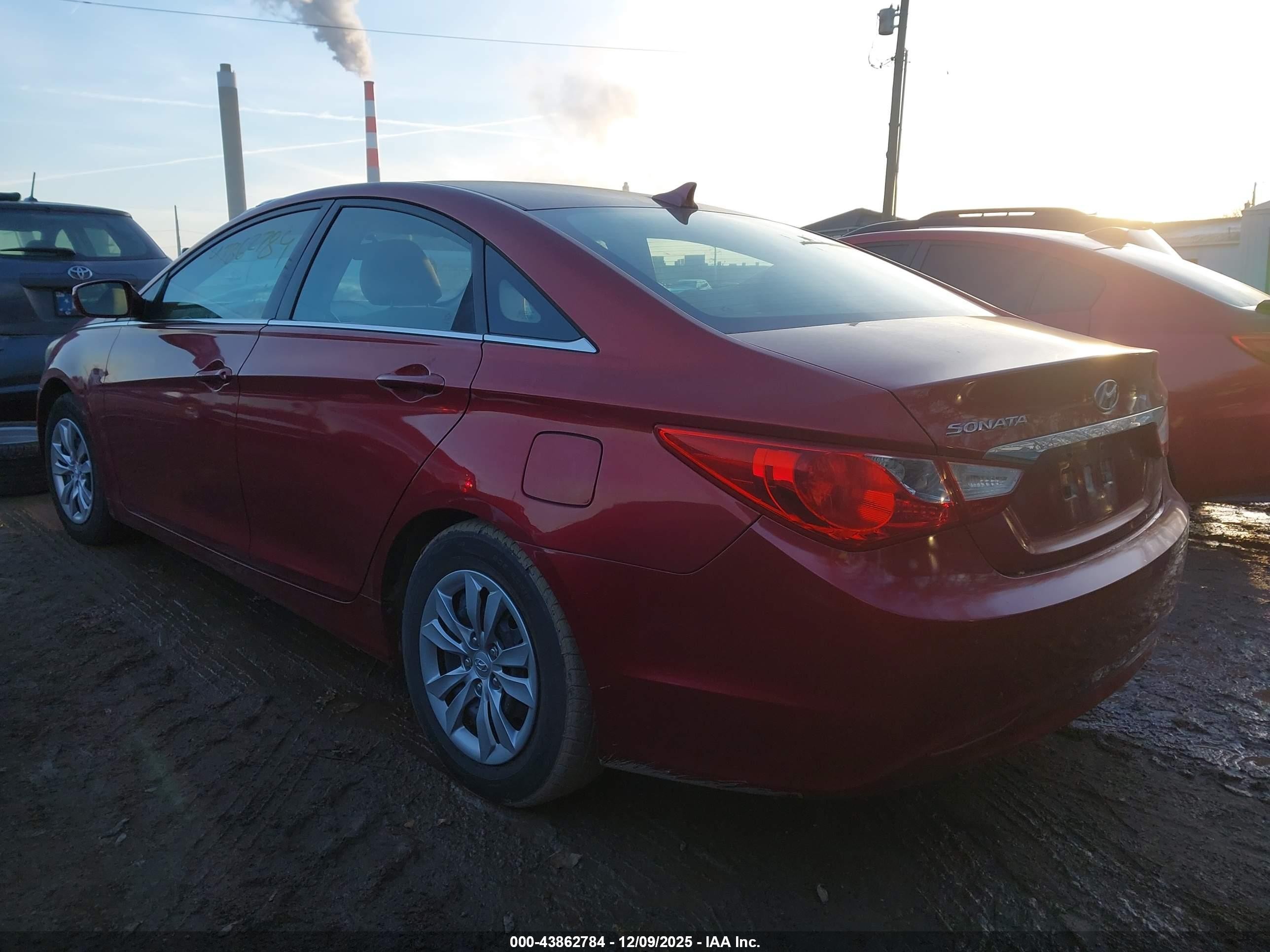 2011 Hyundai Sonata Gls Red vin: 5NPEB4ACXBH093034