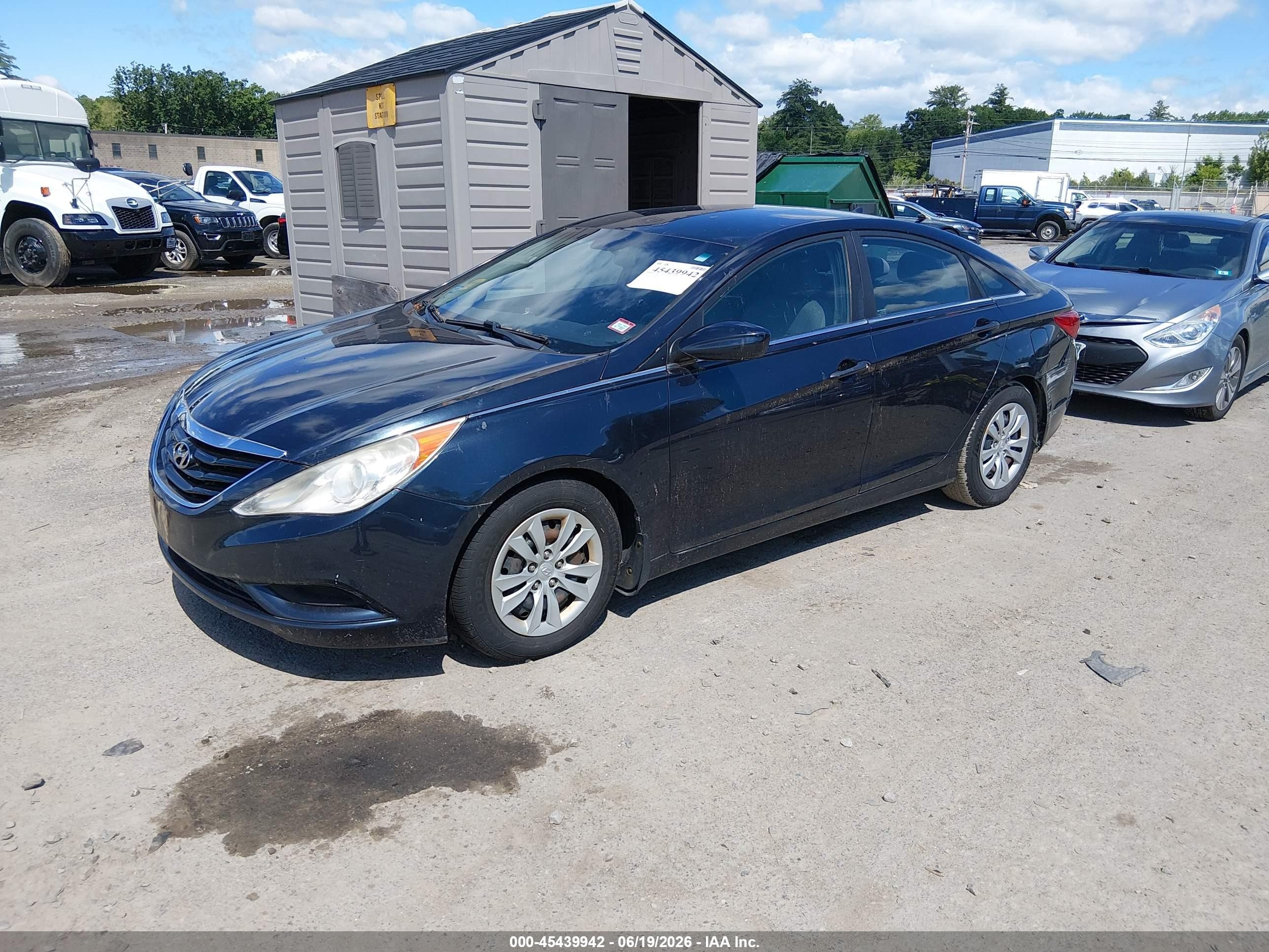 2011 Hyundai Sonata Gls Blue vin: 5NPEB4ACXBH100824
