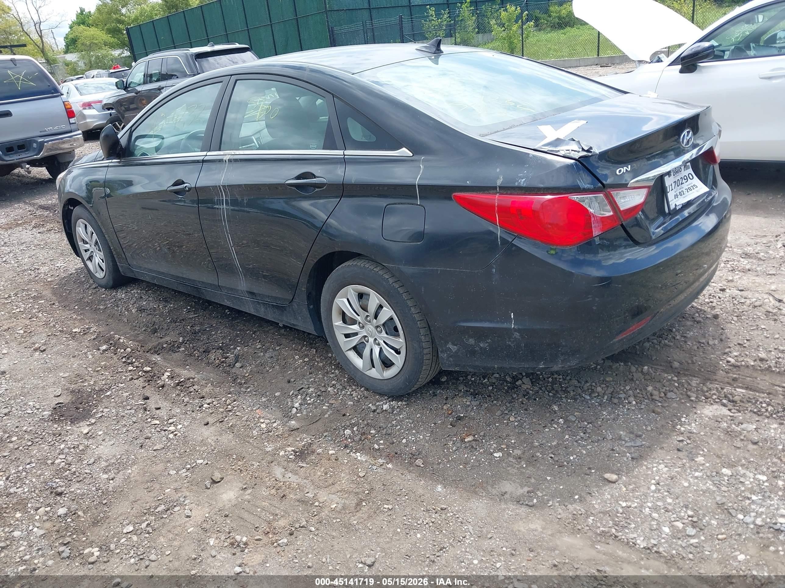 2011 Hyundai Sonata Gls Black vin: 5NPEB4ACXBH182019