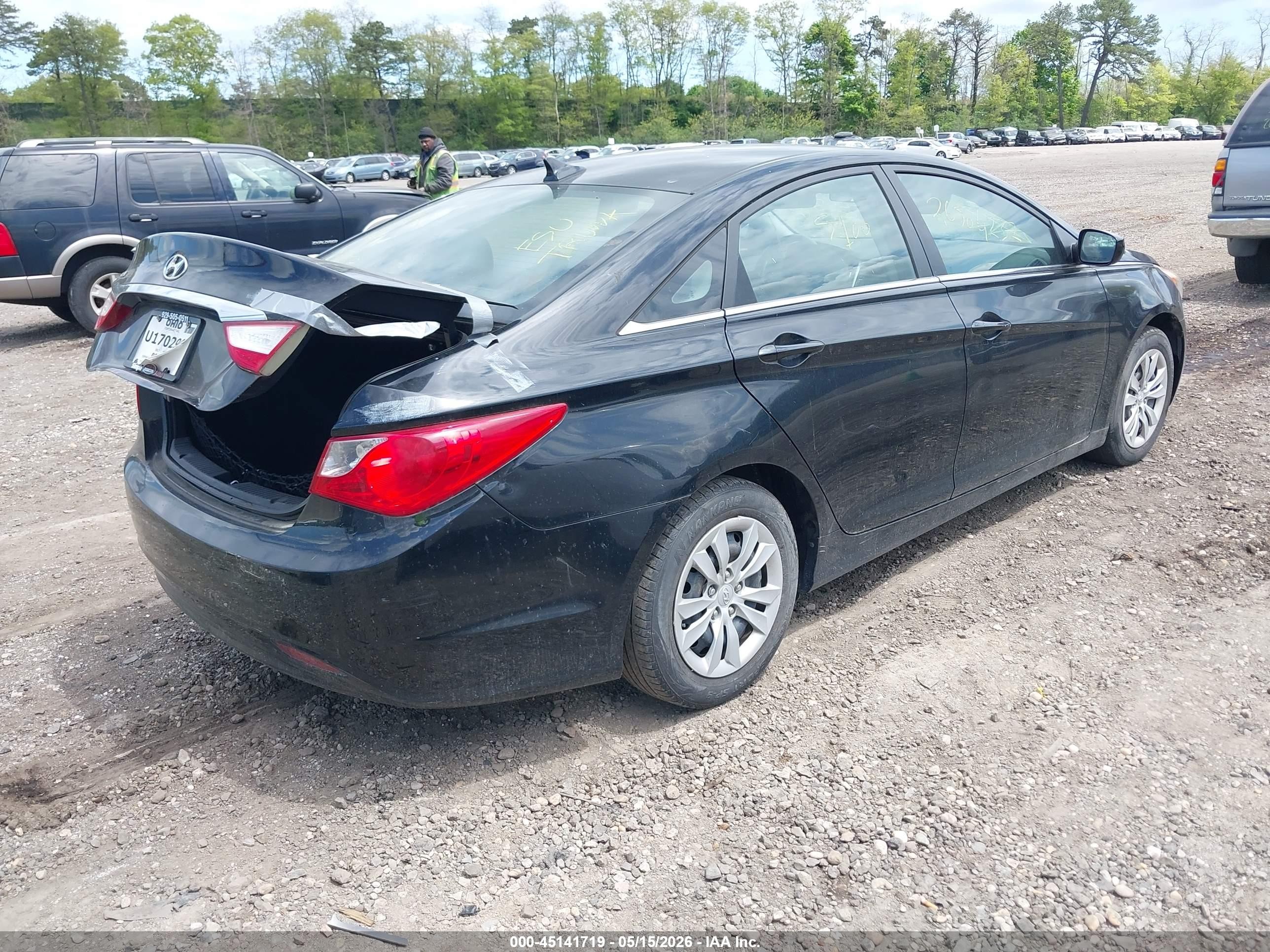 2011 Hyundai Sonata Gls Black vin: 5NPEB4ACXBH182019