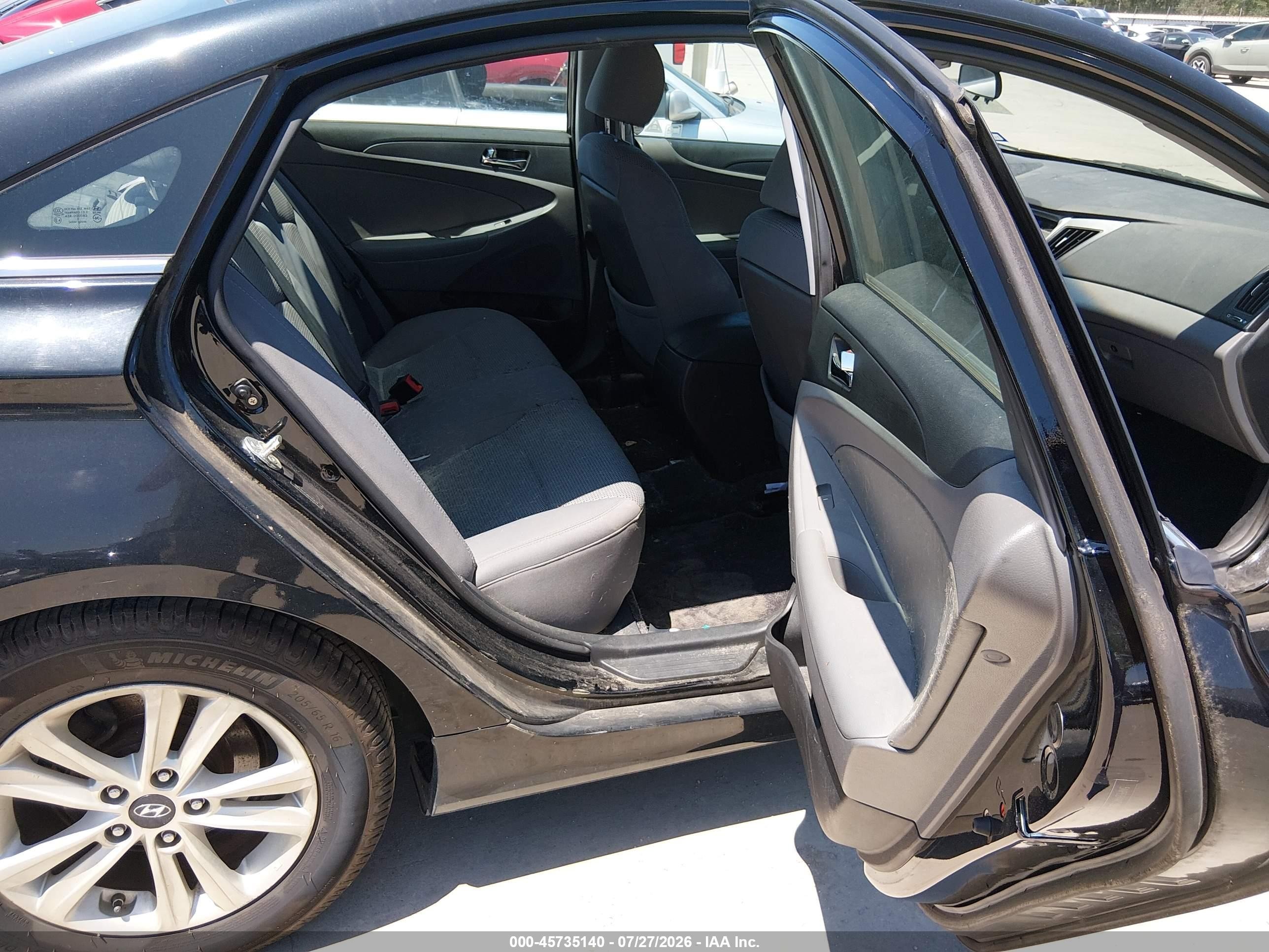 2011 Hyundai Sonata Gls Black vin: 5NPEB4ACXBH183624
