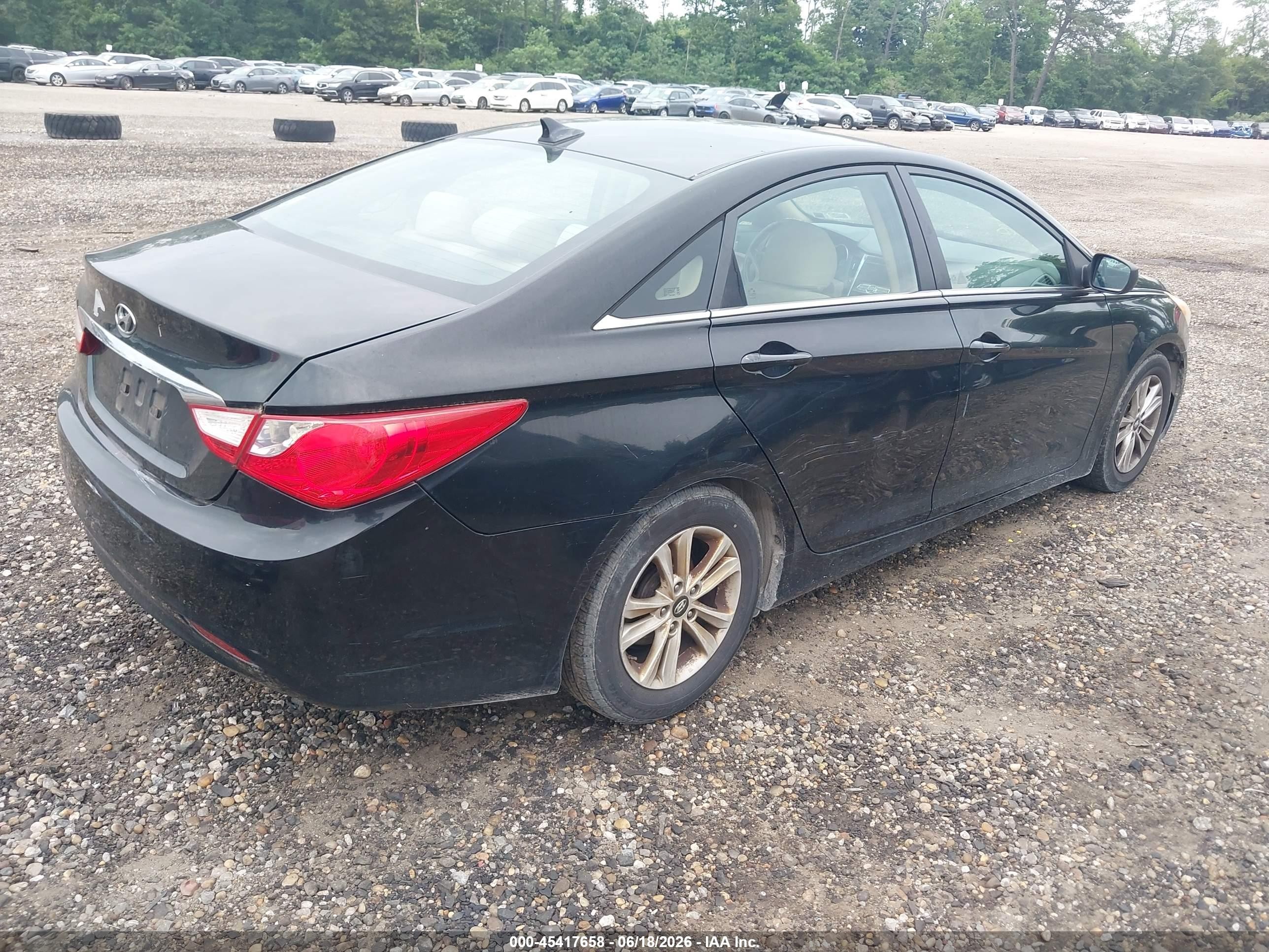 2011 Hyundai Sonata Gls Black vin: 5NPEB4ACXBH198463