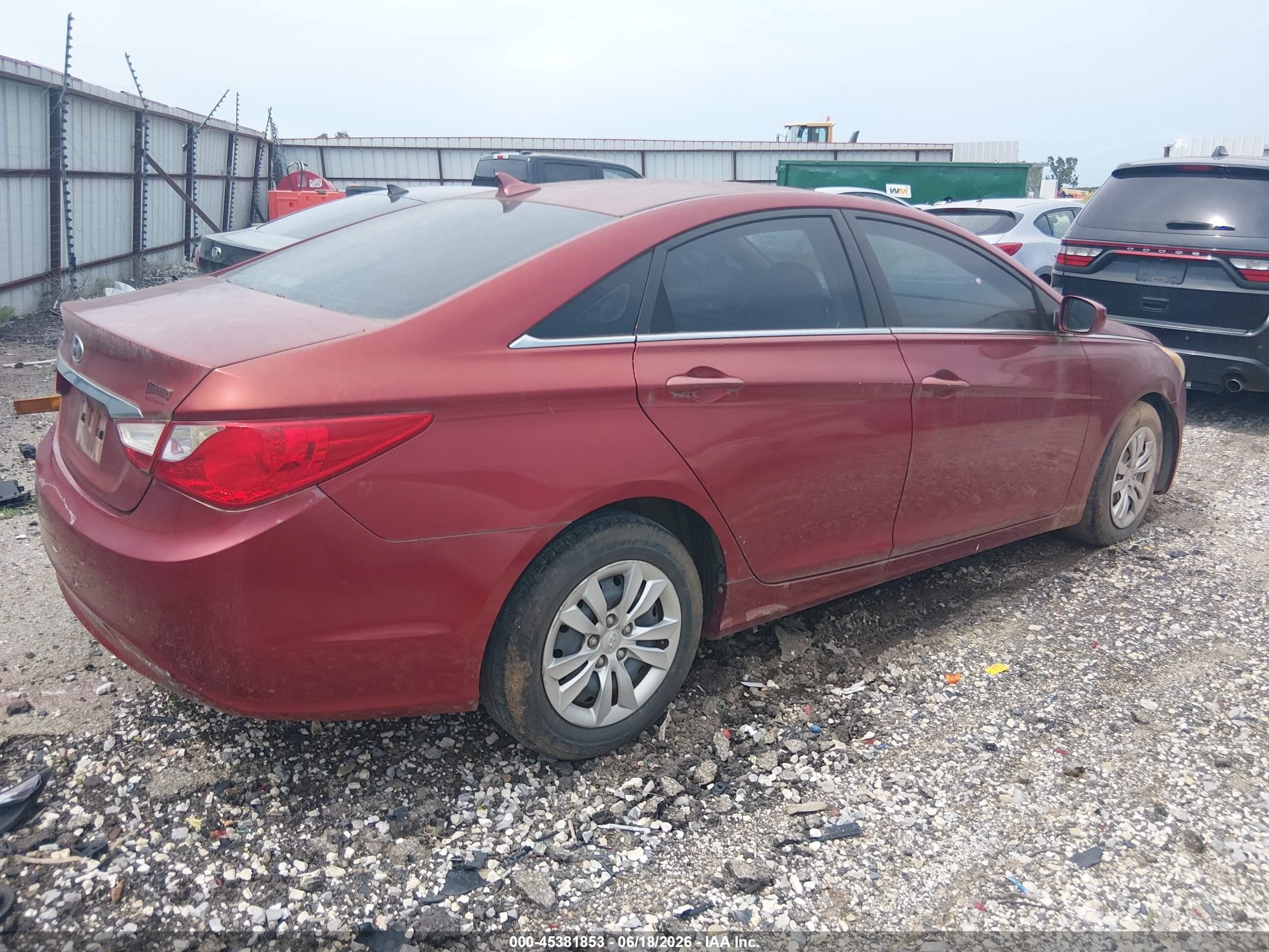2011 Hyundai Sonata Gls Burgundy vin: 5NPEB4ACXBH208439