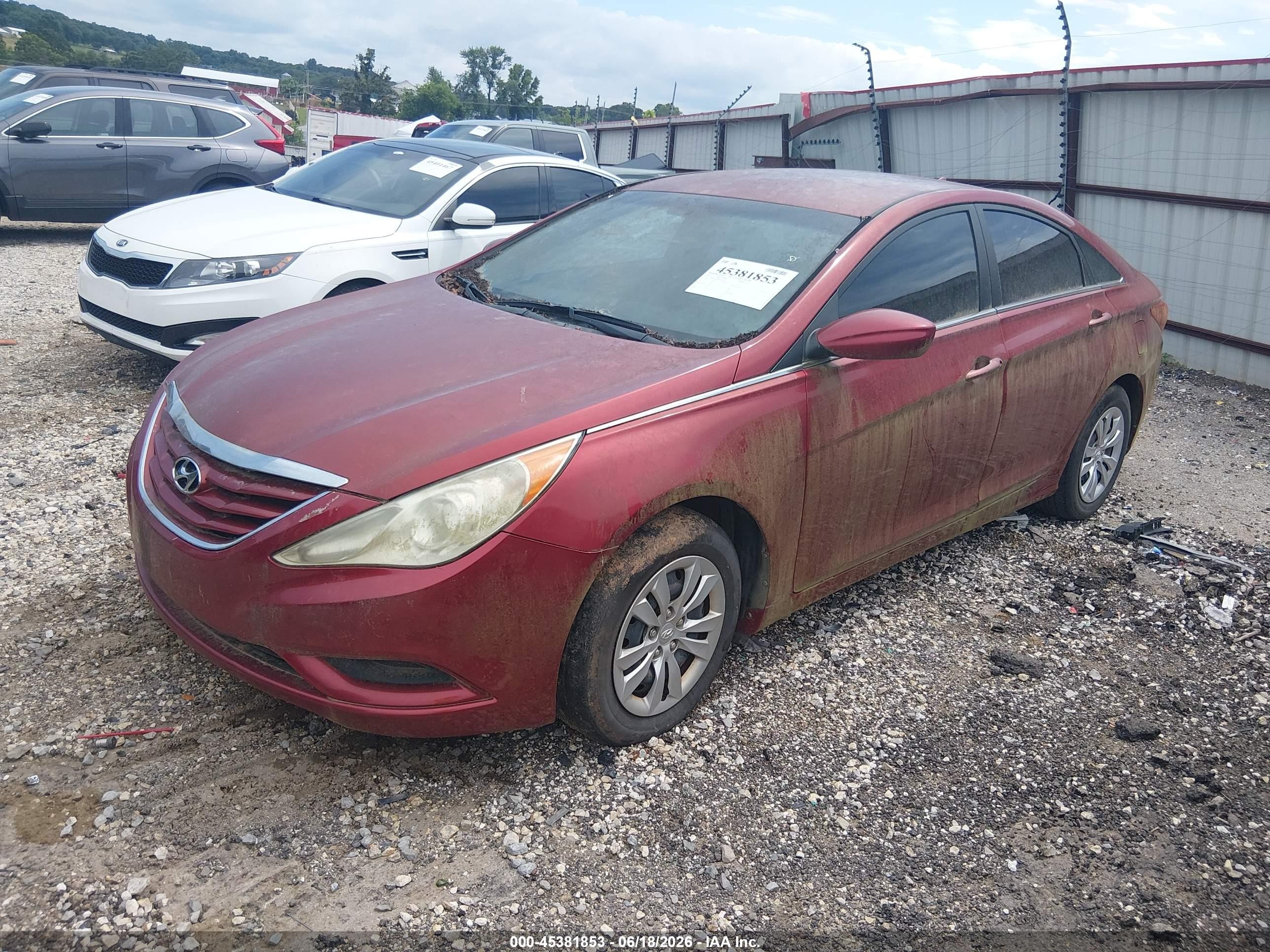 2011 Hyundai Sonata Gls Burgundy vin: 5NPEB4ACXBH208439