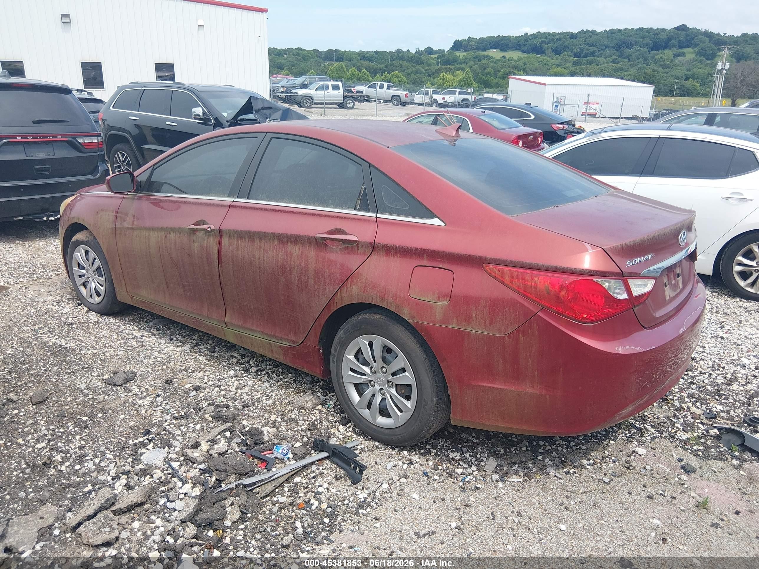 2011 Hyundai Sonata Gls Burgundy vin: 5NPEB4ACXBH208439