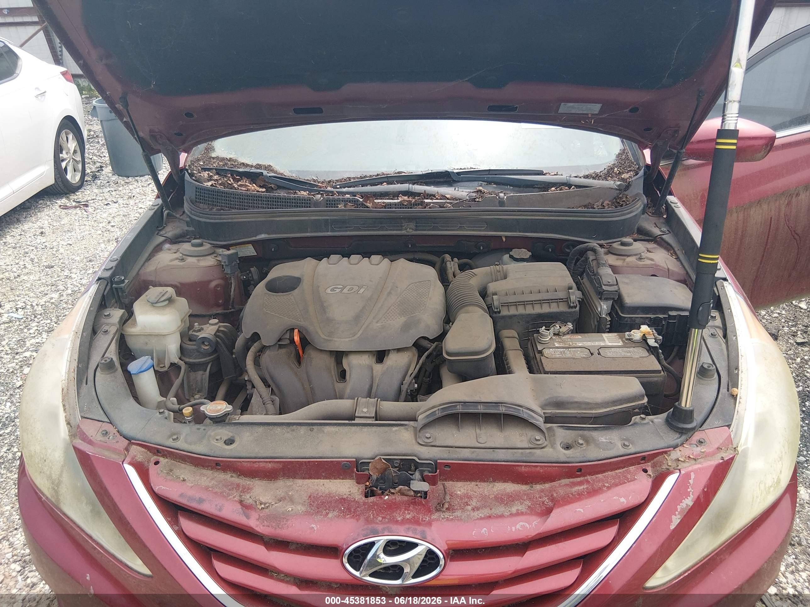 2011 Hyundai Sonata Gls Burgundy vin: 5NPEB4ACXBH208439