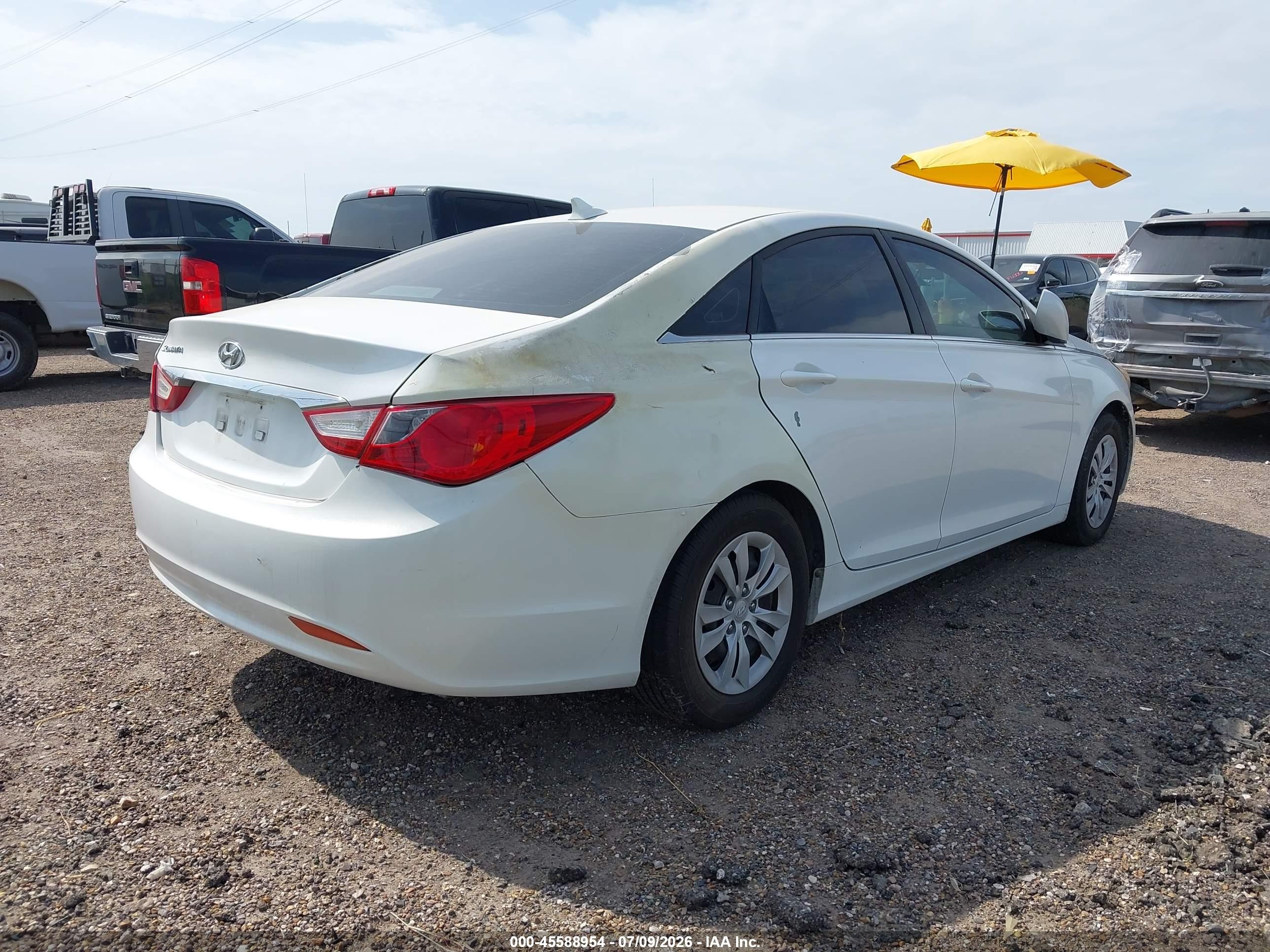 2011 Hyundai Sonata Gls White vin: 5NPEB4ACXBH211681