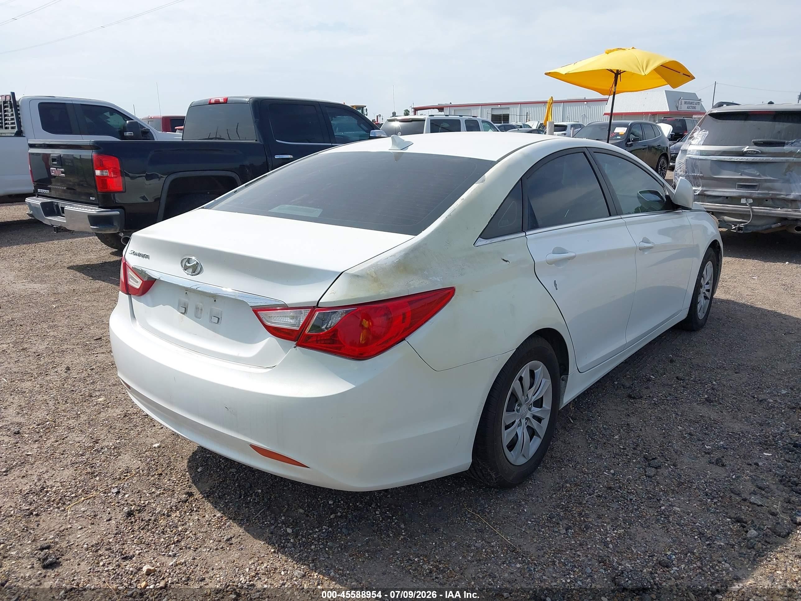 2011 Hyundai Sonata Gls White vin: 5NPEB4ACXBH211681