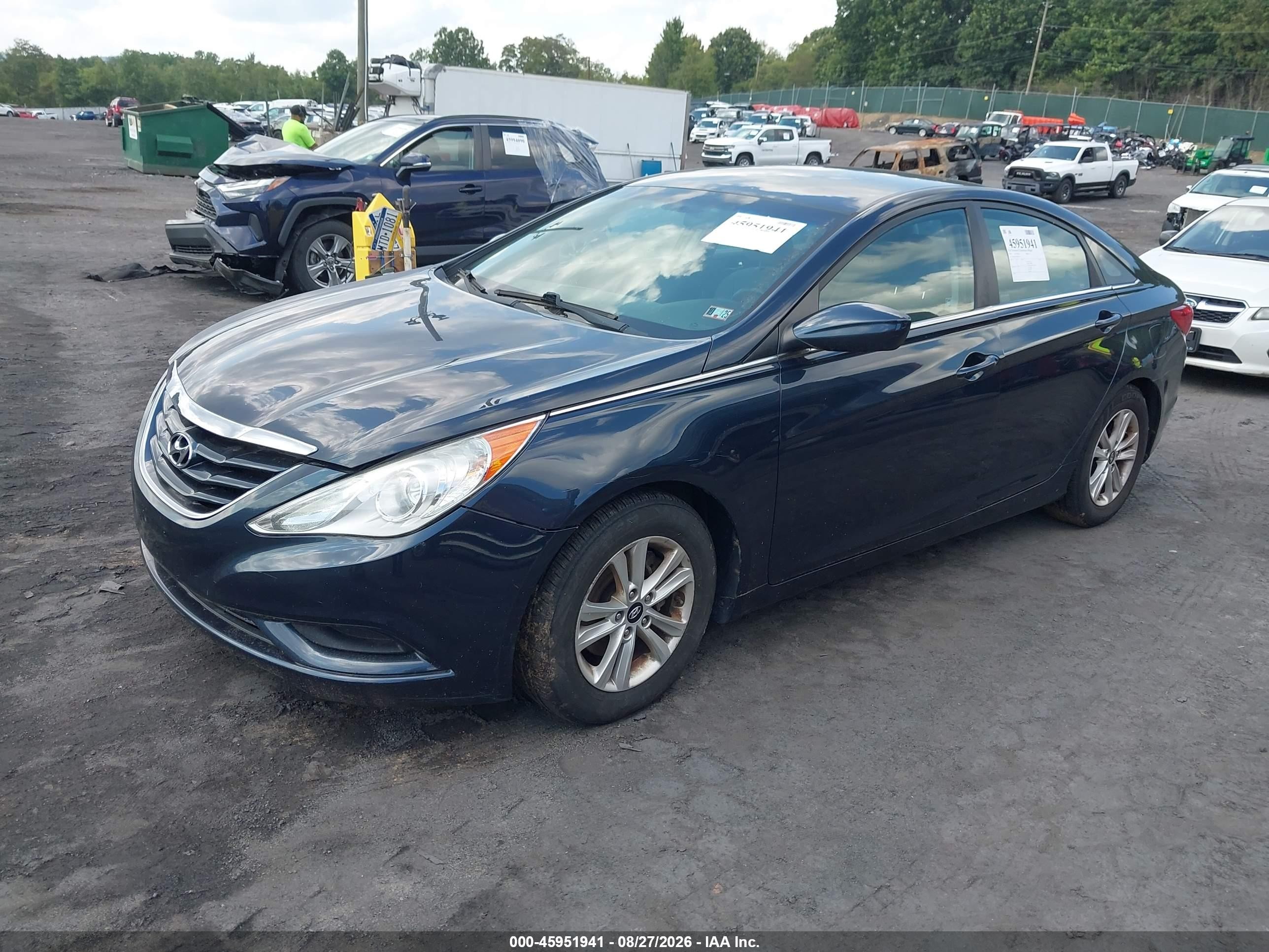 2011 Hyundai Sonata Gls Blue vin: 5NPEB4ACXBH218775