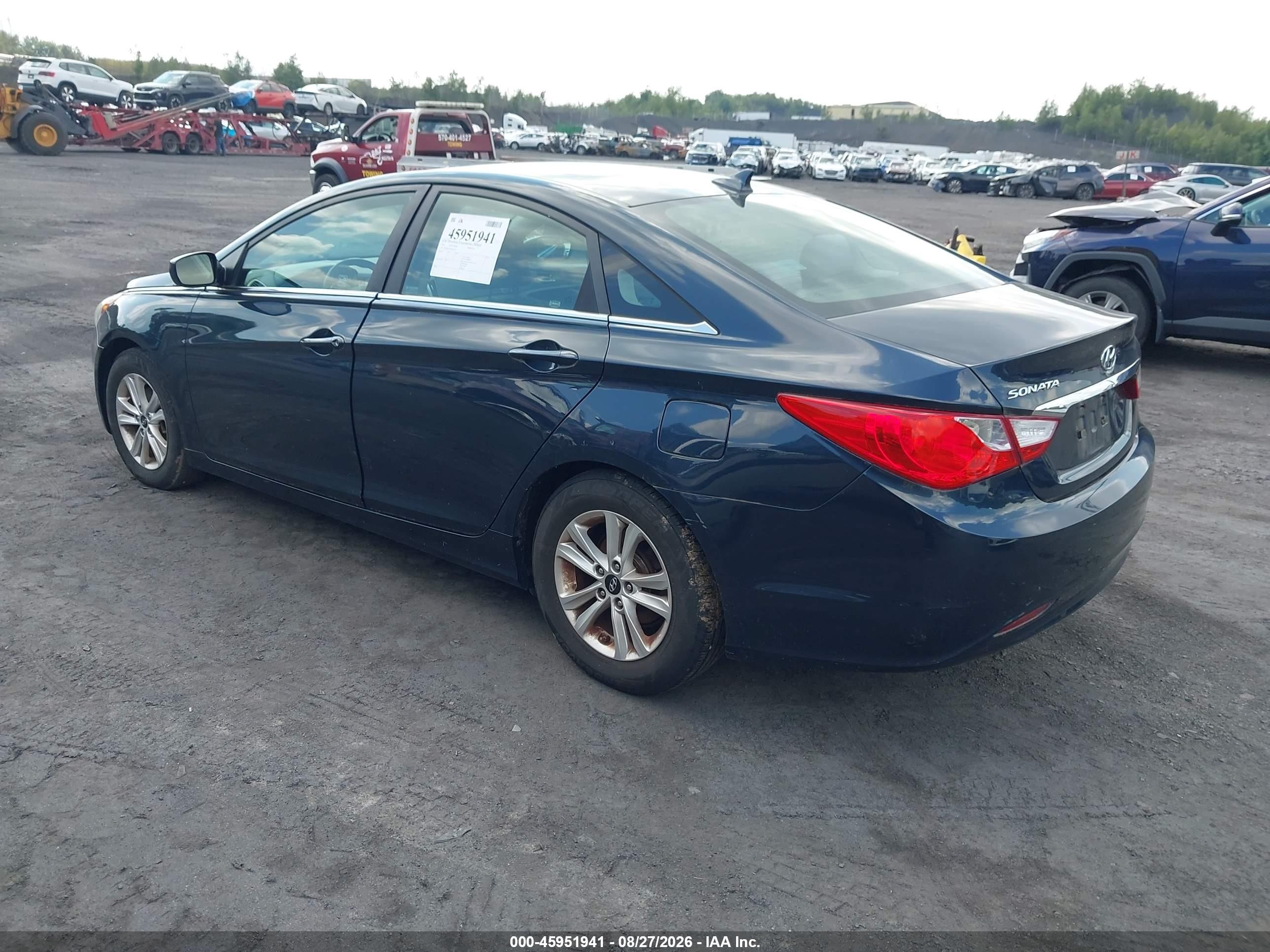 2011 Hyundai Sonata Gls Blue vin: 5NPEB4ACXBH218775