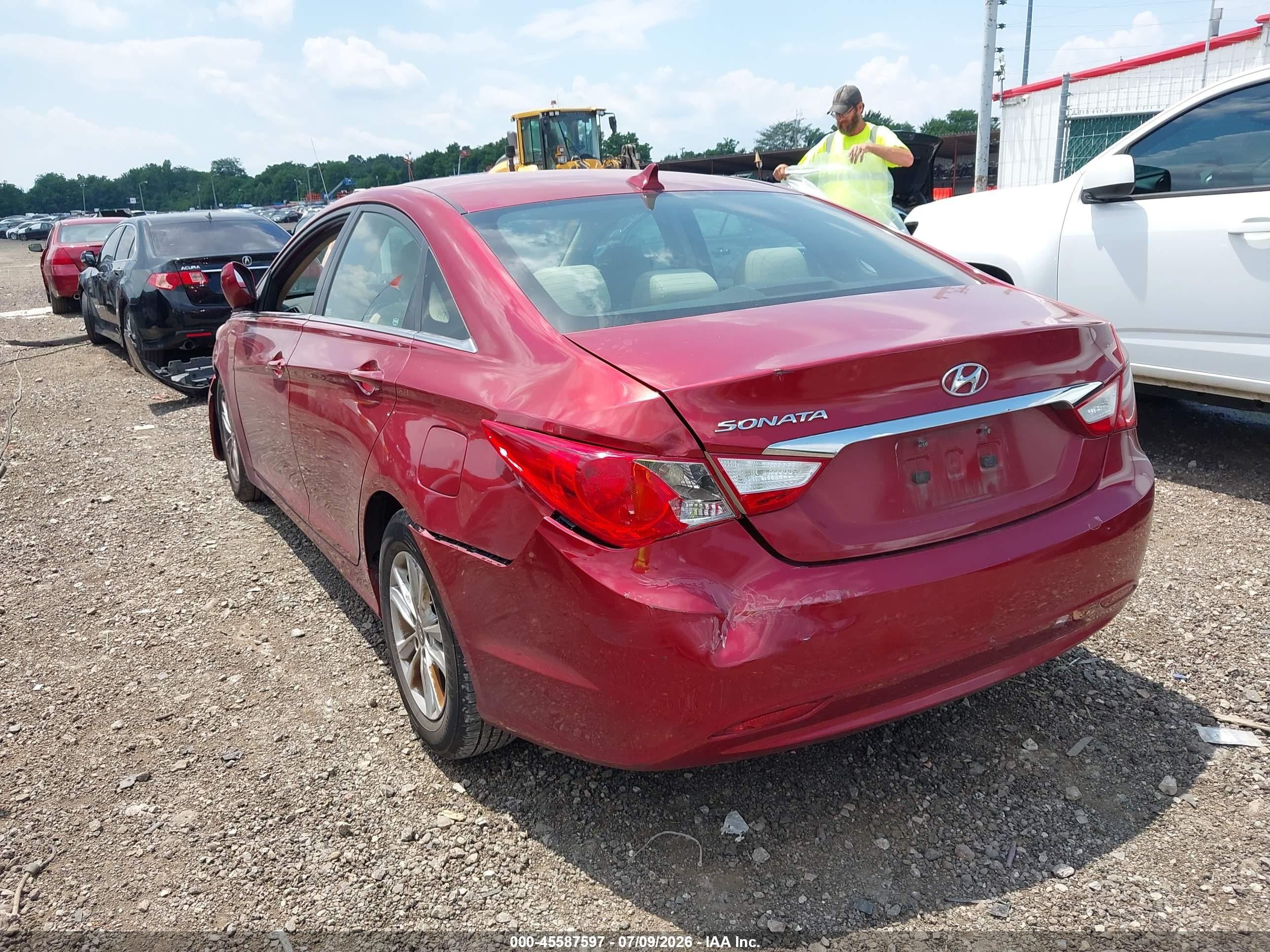 2011 Hyundai Sonata Gls Red vin: 5NPEB4ACXBH241716