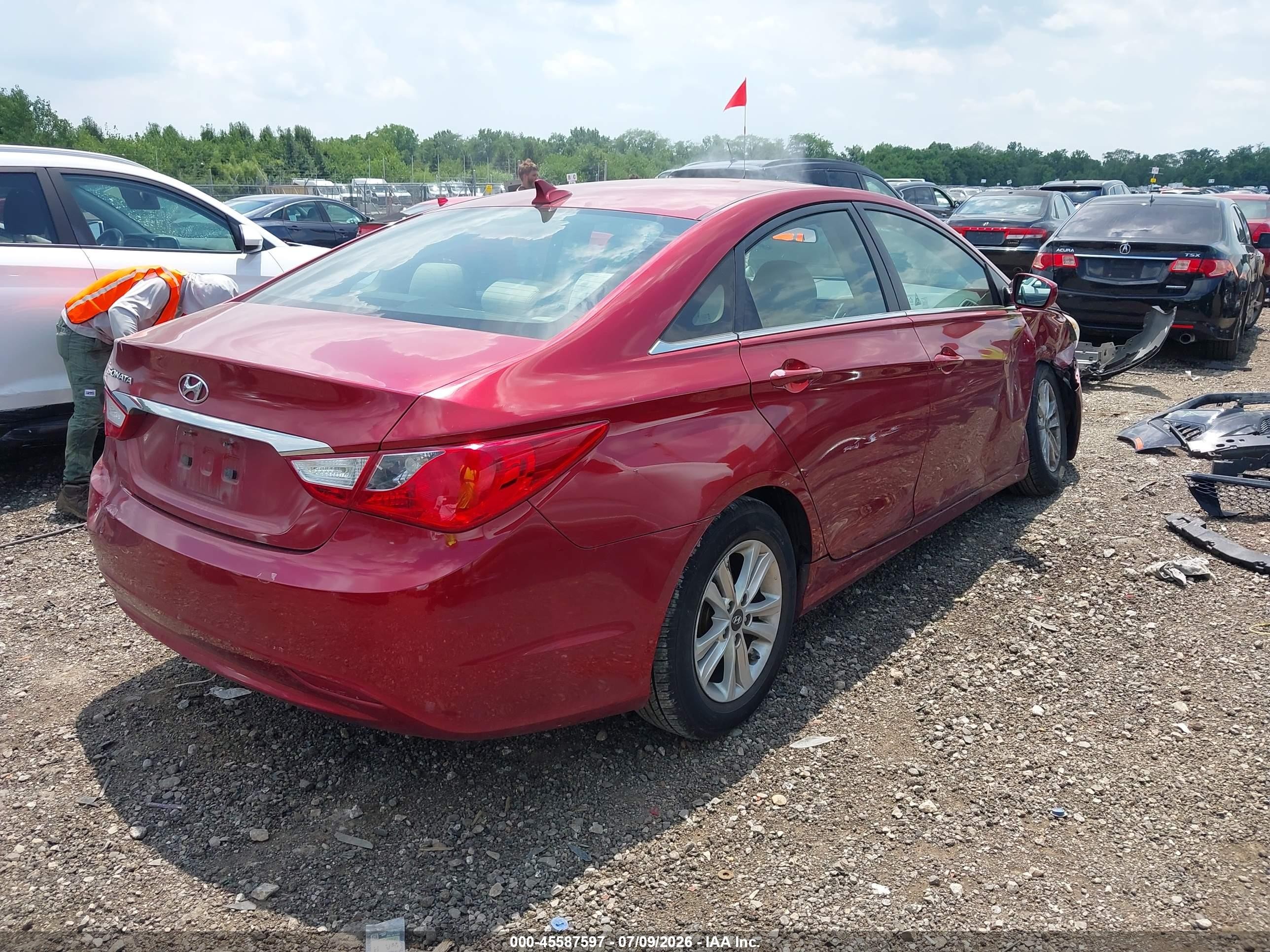2011 Hyundai Sonata Gls Red vin: 5NPEB4ACXBH241716