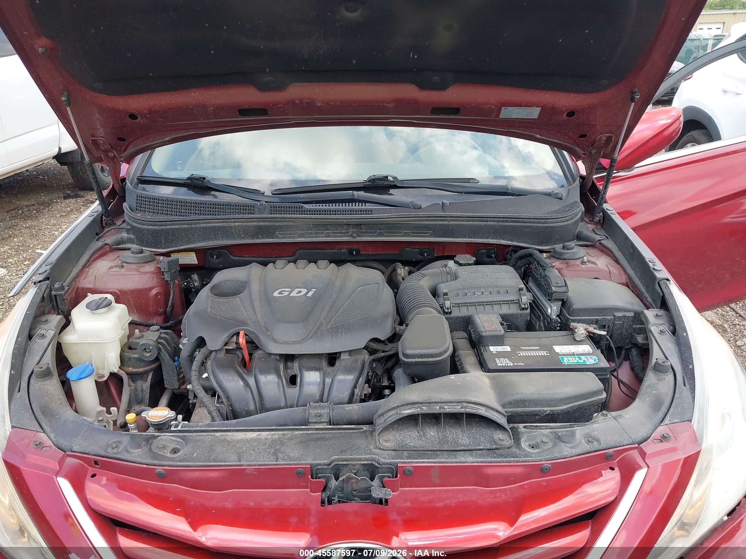 2011 Hyundai Sonata Gls Red vin: 5NPEB4ACXBH241716