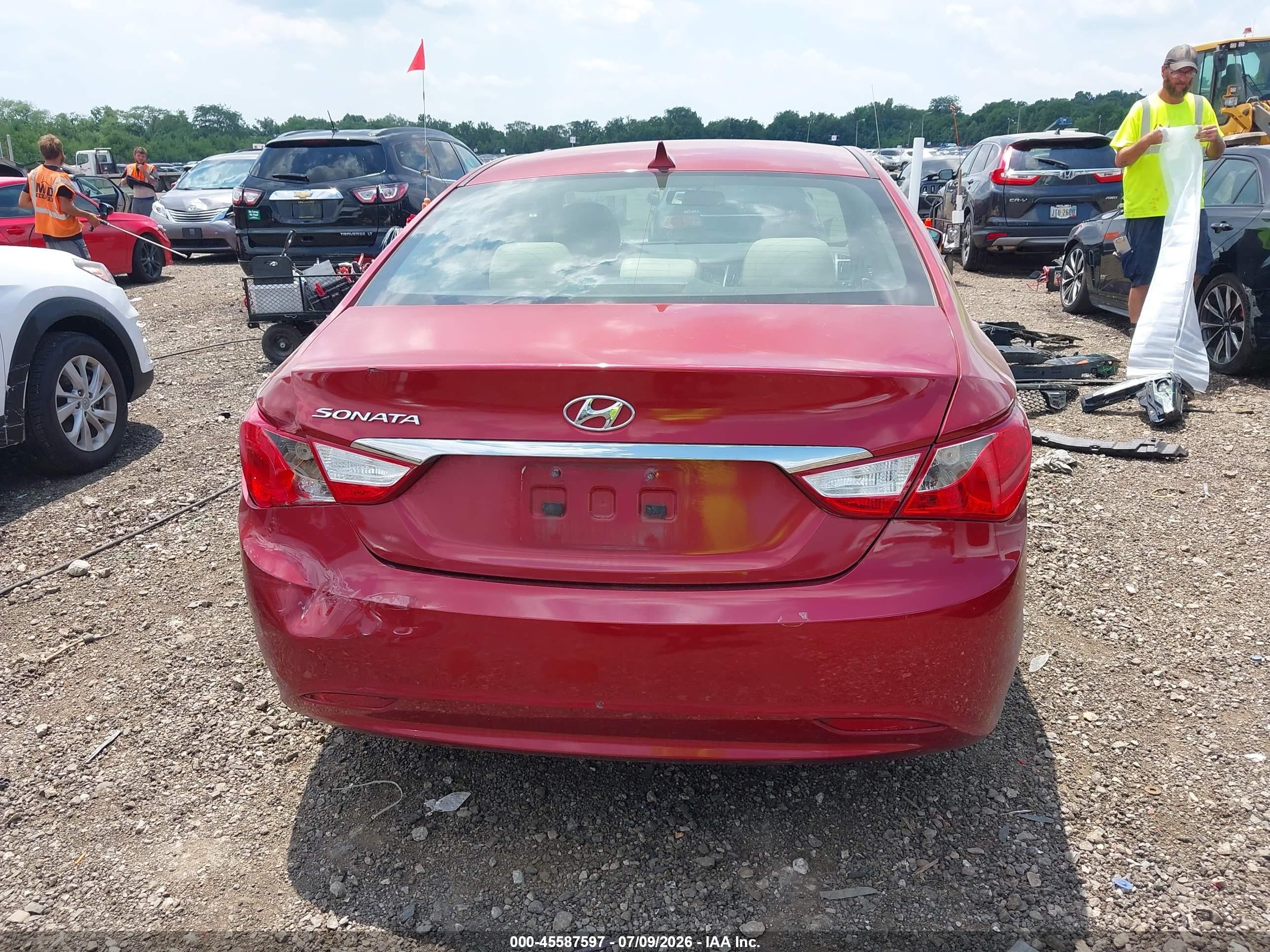 2011 Hyundai Sonata Gls Red vin: 5NPEB4ACXBH241716
