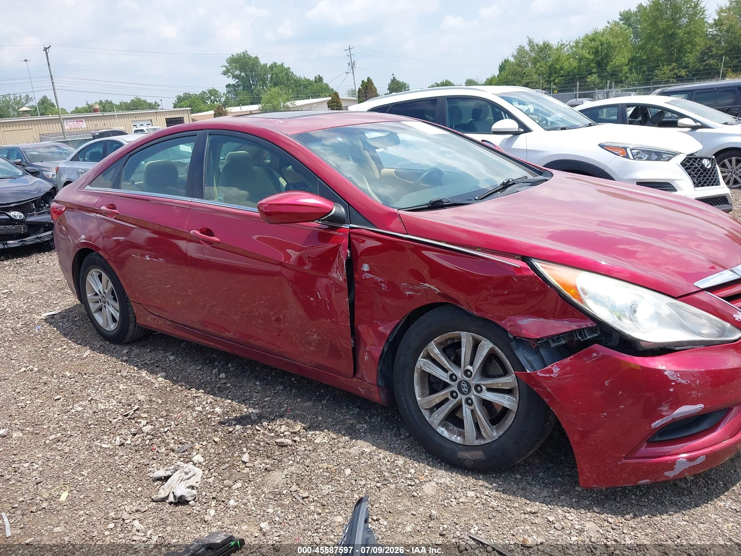 2011 Hyundai Sonata Gls Red vin: 5NPEB4ACXBH241716