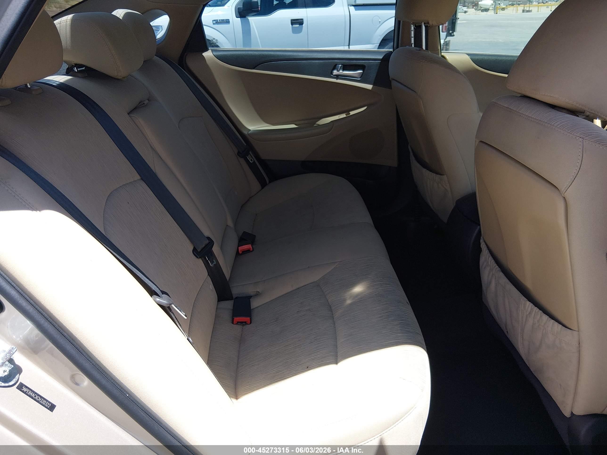 2012 Hyundai Sonata Gls Beige vin: 5NPEB4ACXCH320322