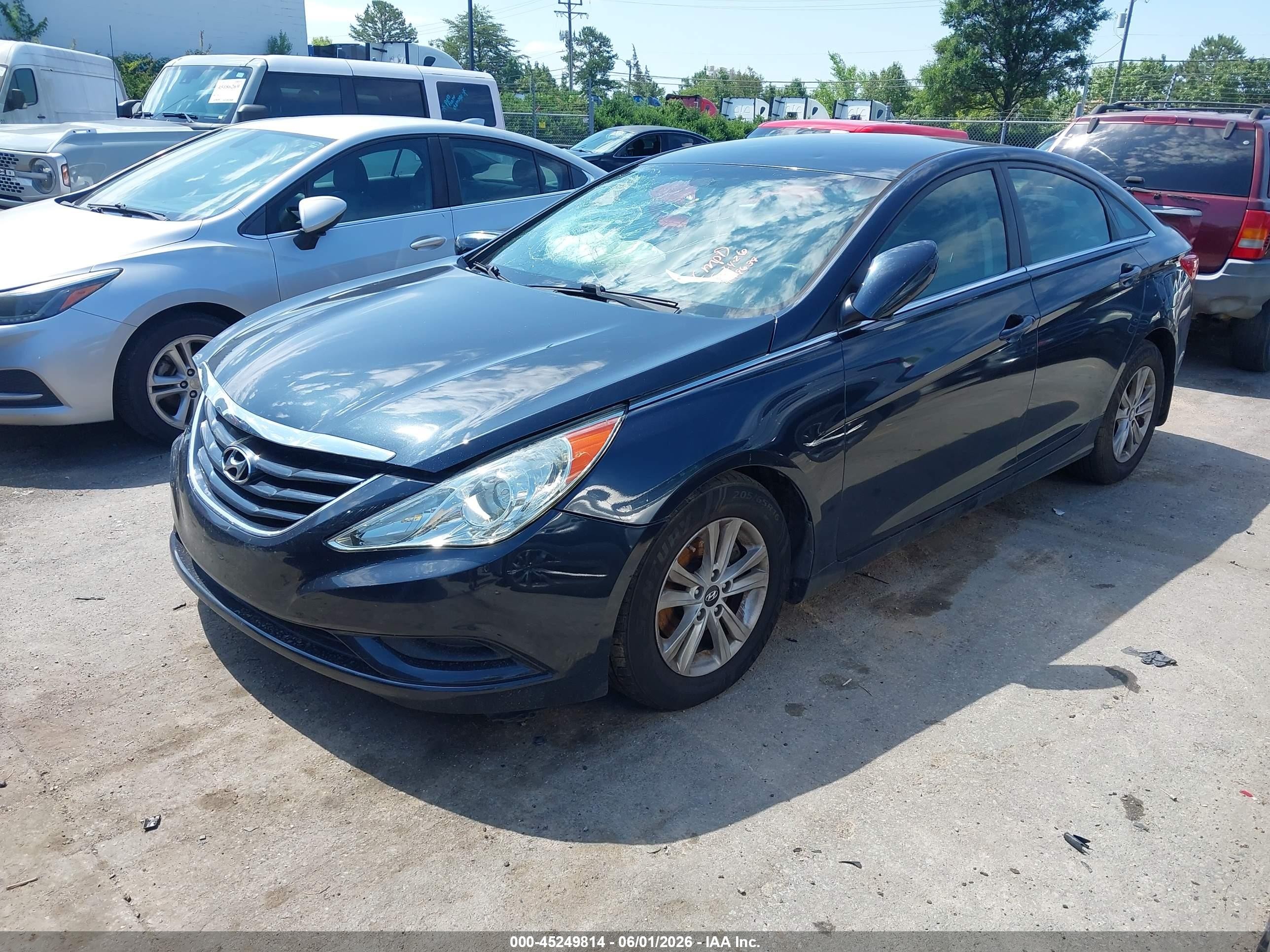 2012 Hyundai Sonata Gls Blue vin: 5NPEB4ACXCH341042