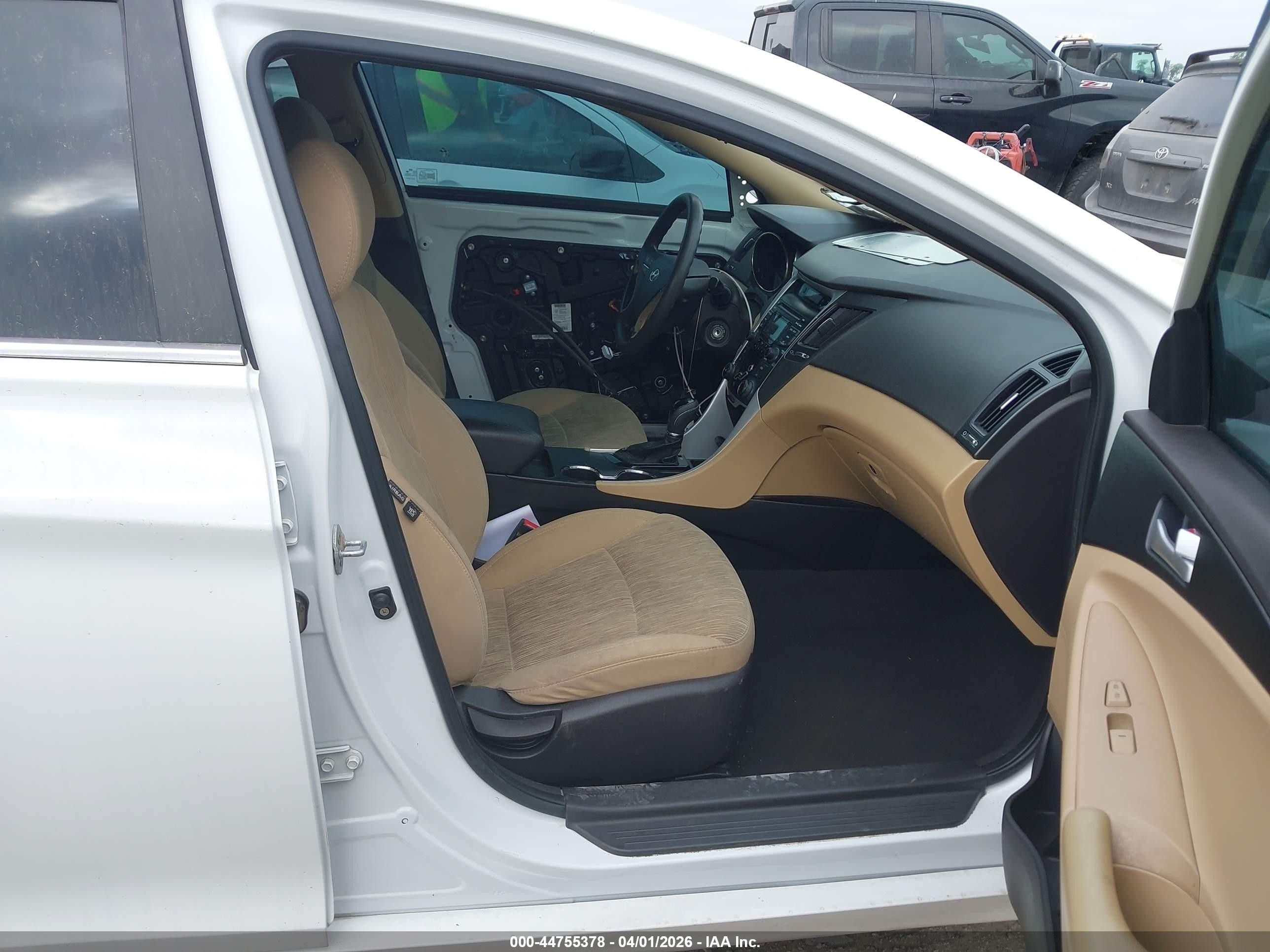 2012 Hyundai Sonata Gls White vin: 5NPEB4ACXCH354003
