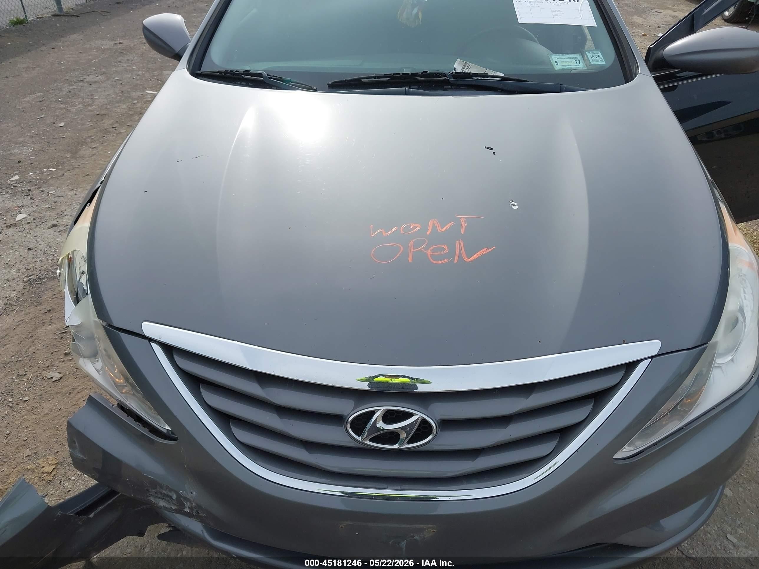 2012 Hyundai Sonata Gls Gray vin: 5NPEB4ACXCH375580