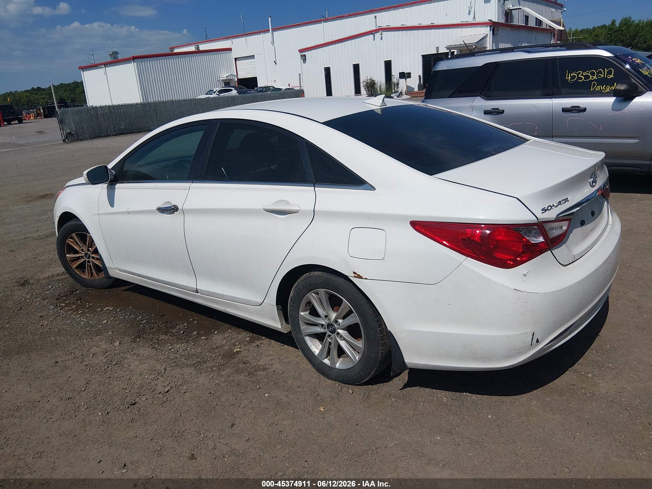 2012 Hyundai Sonata Gls White vin: 5NPEB4ACXCH385252