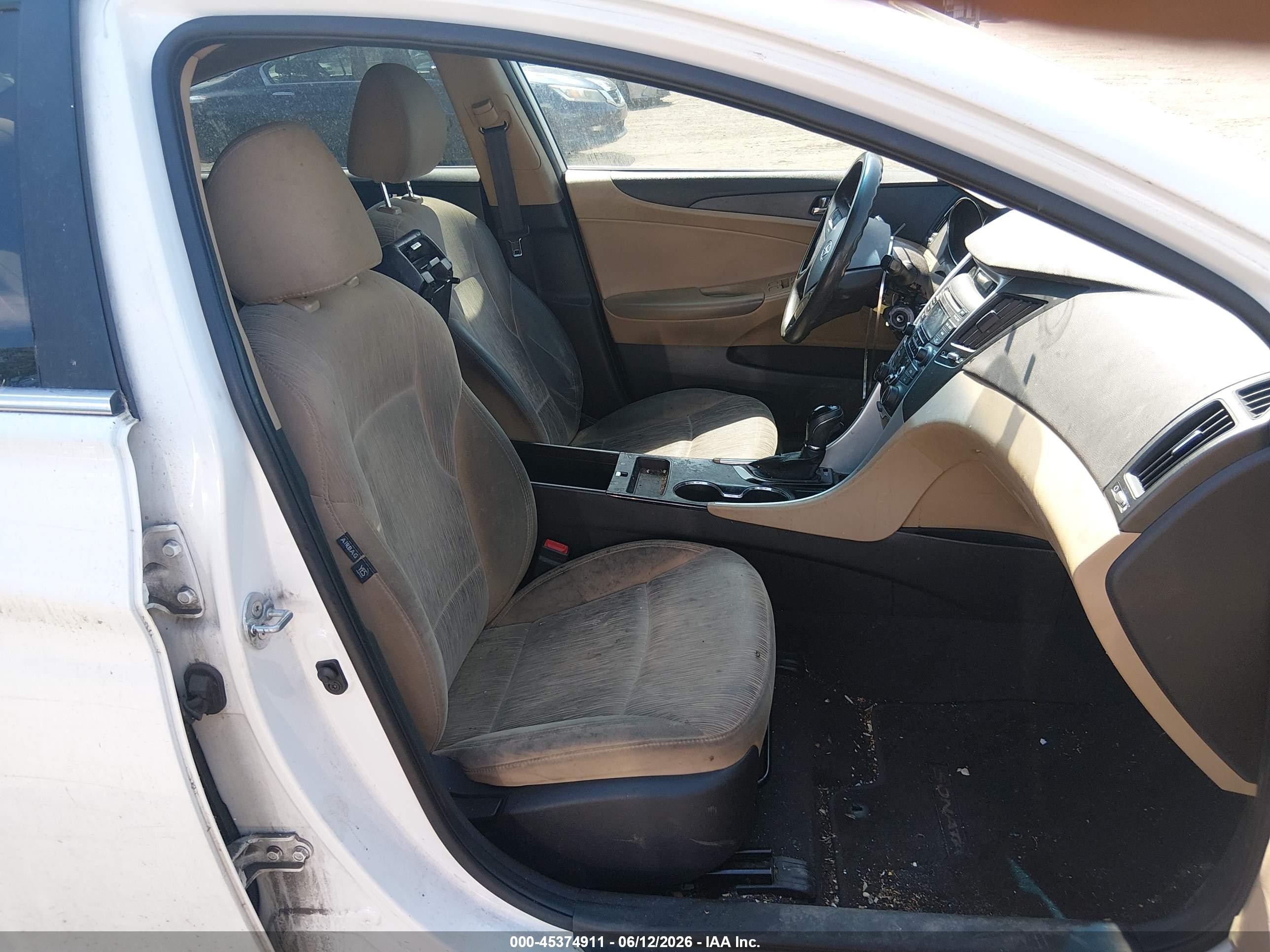 2012 Hyundai Sonata Gls White vin: 5NPEB4ACXCH385252