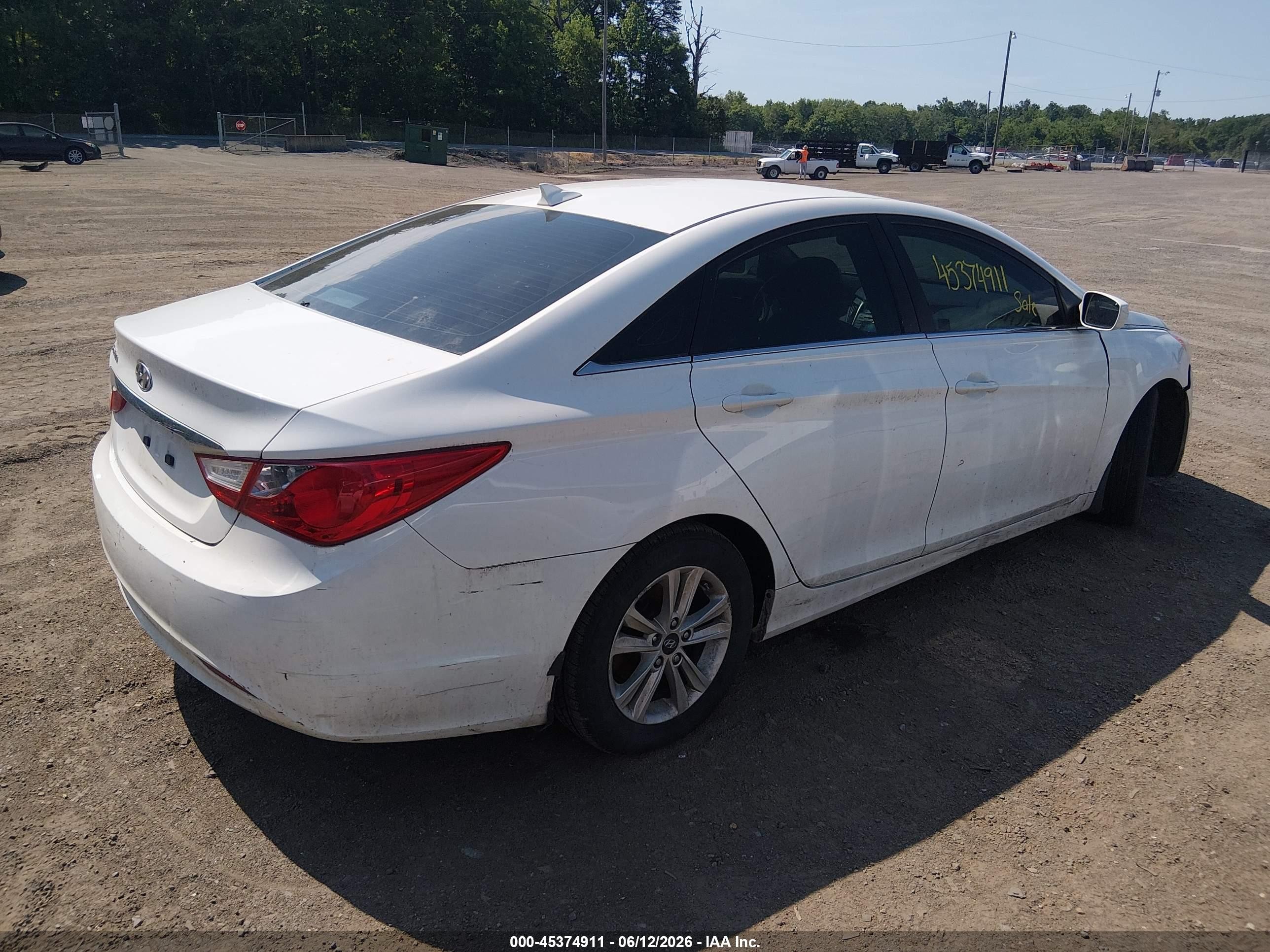 2012 Hyundai Sonata Gls White vin: 5NPEB4ACXCH385252
