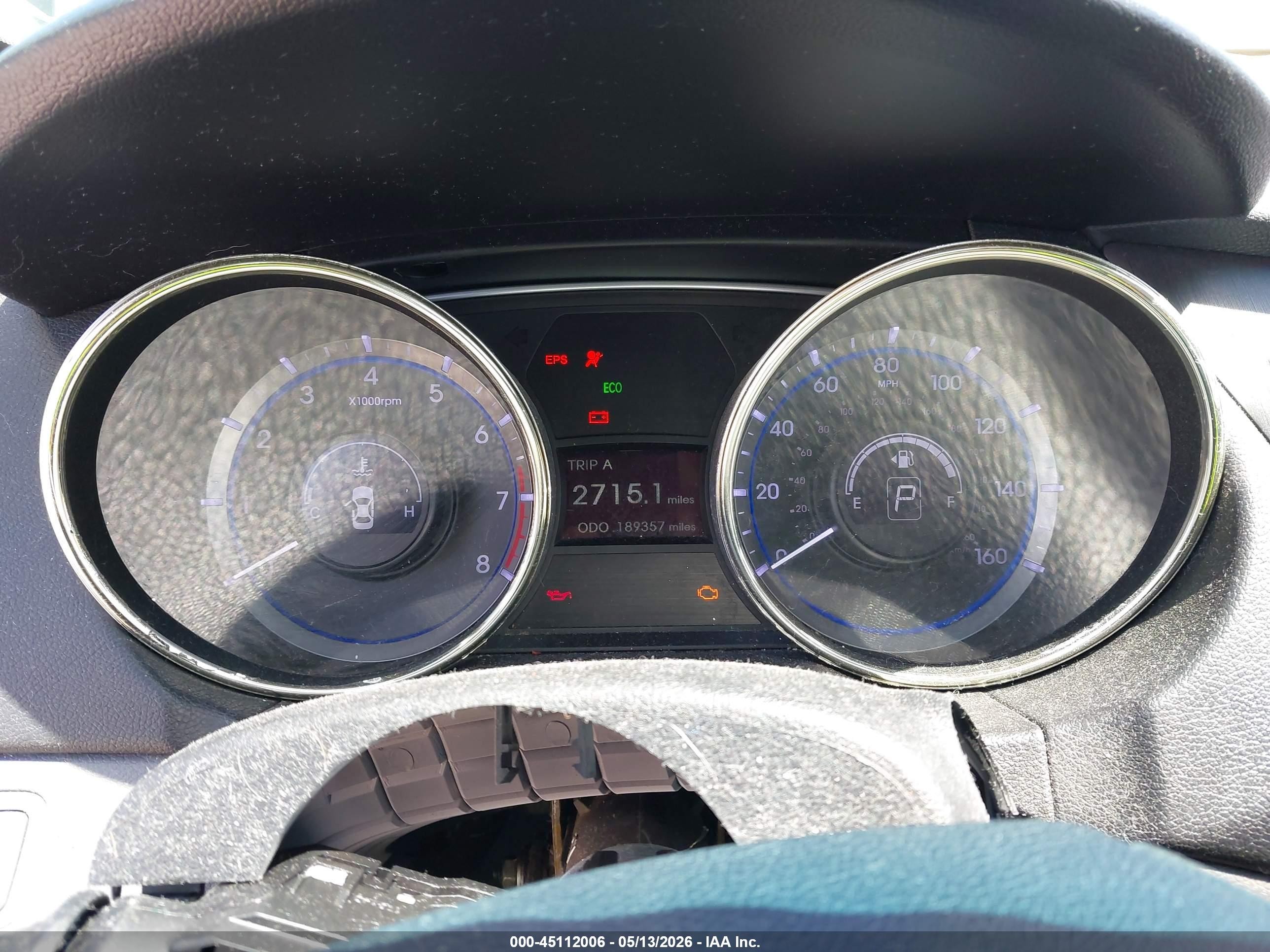 2012 Hyundai Sonata Gls Gray vin: 5NPEB4ACXCH408903
