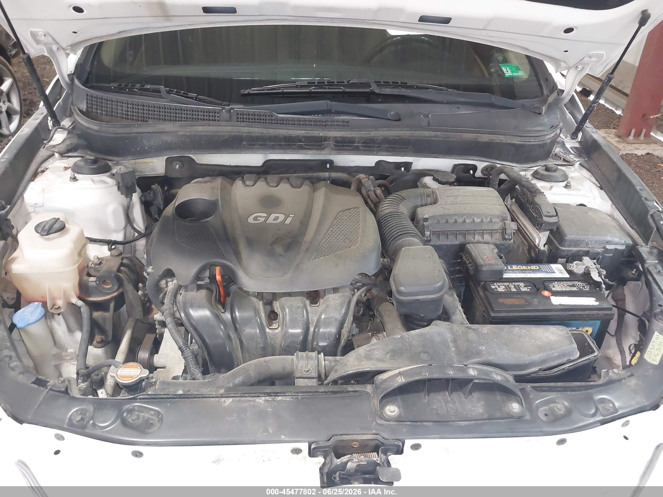 2012 Hyundai Sonata Gls Белый vin: 5NPEB4ACXCH410361