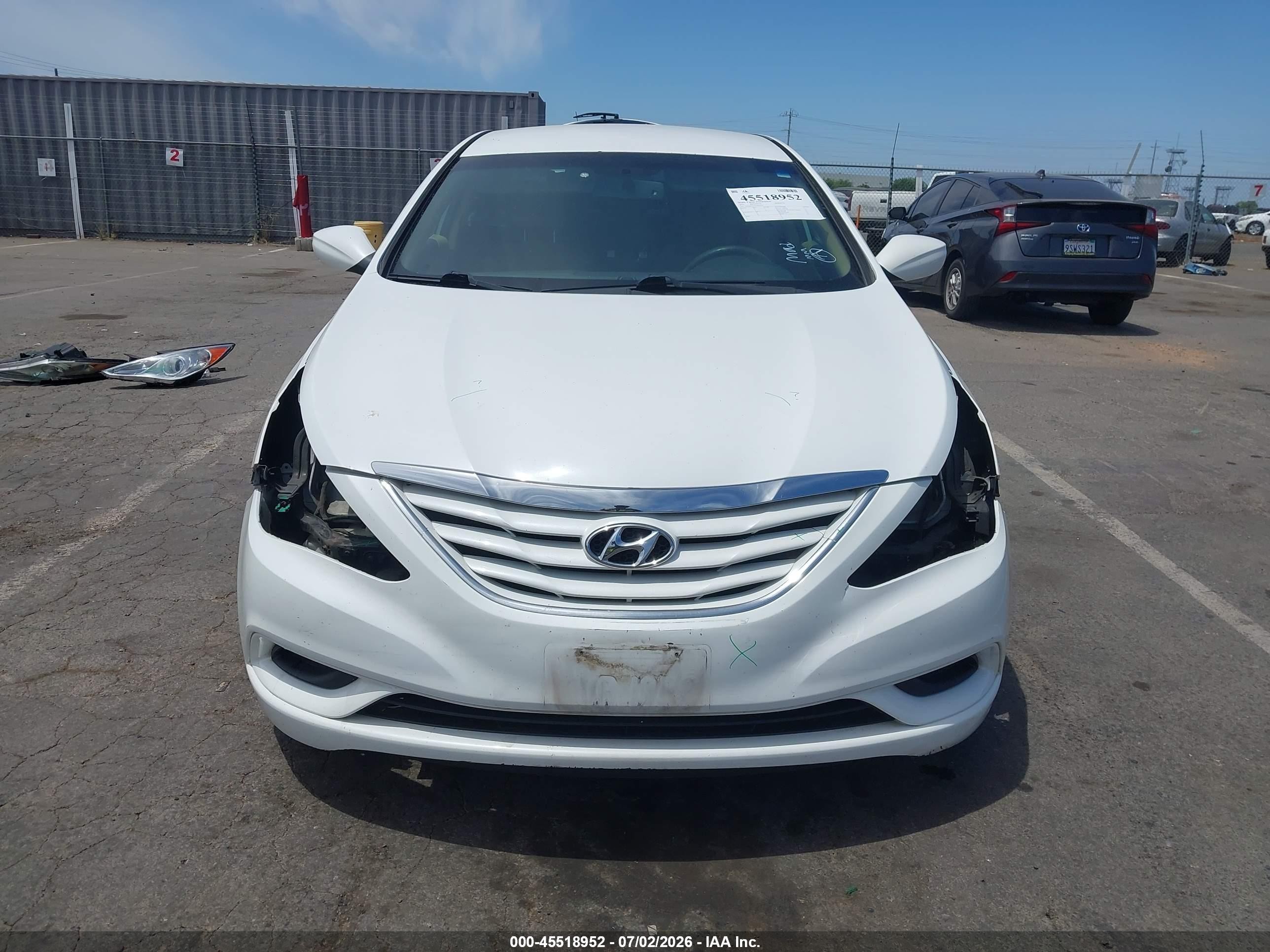 2012 Hyundai Sonata Gls White vin: 5NPEB4ACXCH495332