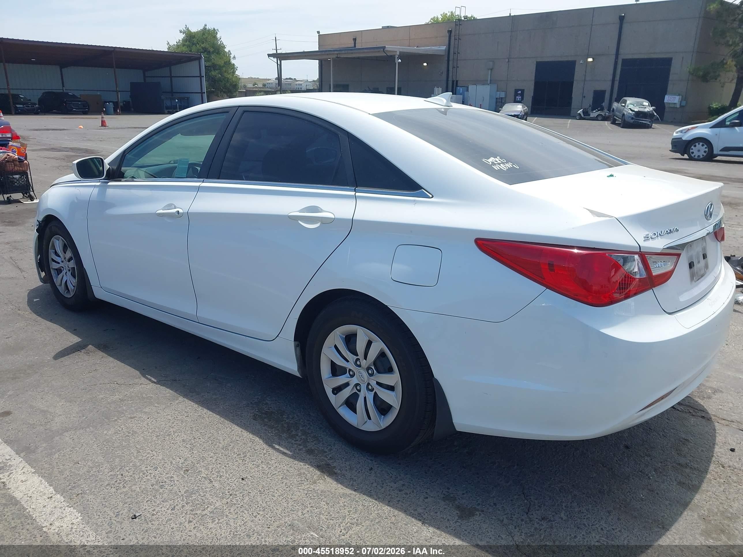 2012 Hyundai Sonata Gls White vin: 5NPEB4ACXCH495332
