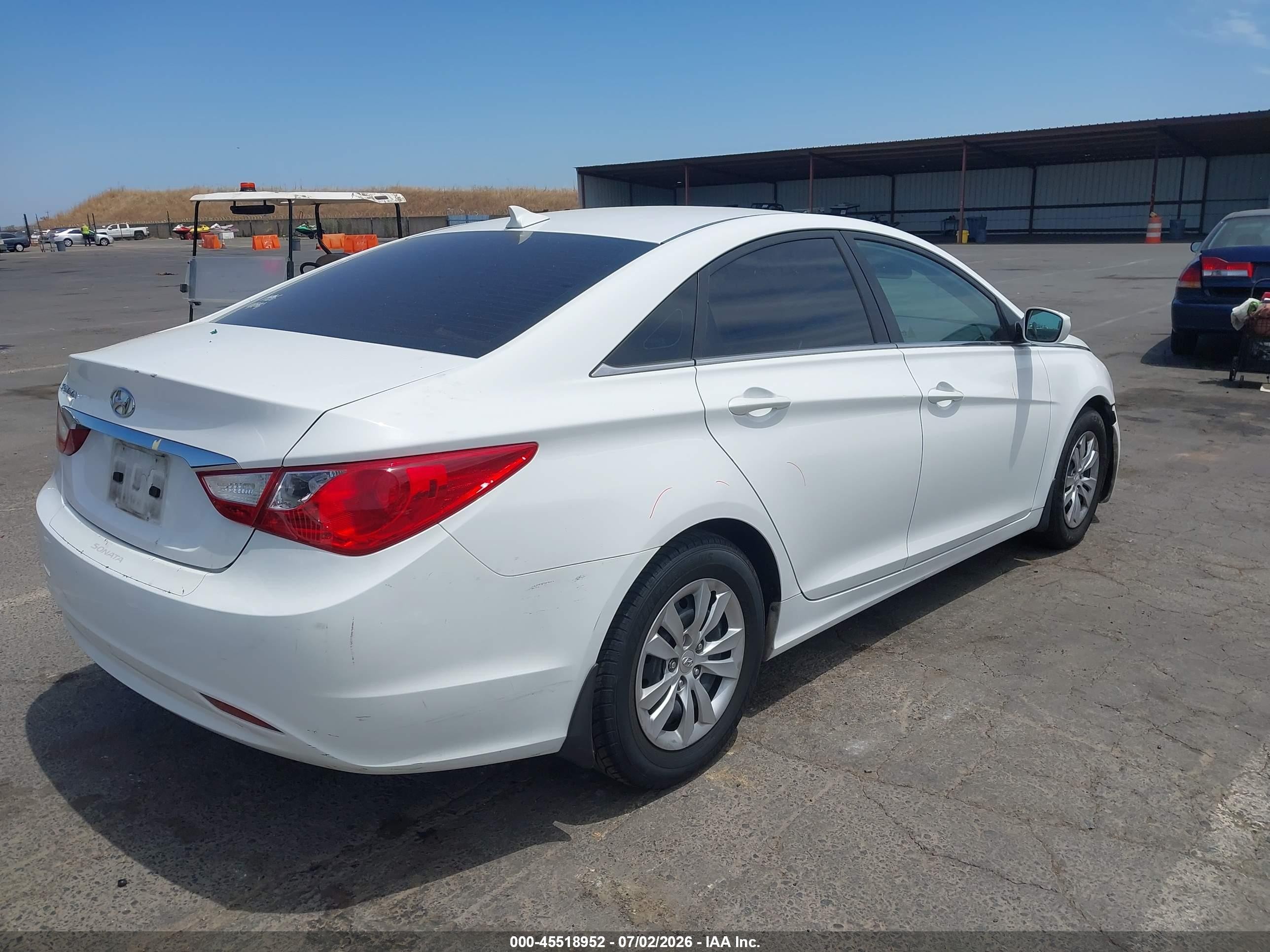 2012 Hyundai Sonata Gls White vin: 5NPEB4ACXCH495332