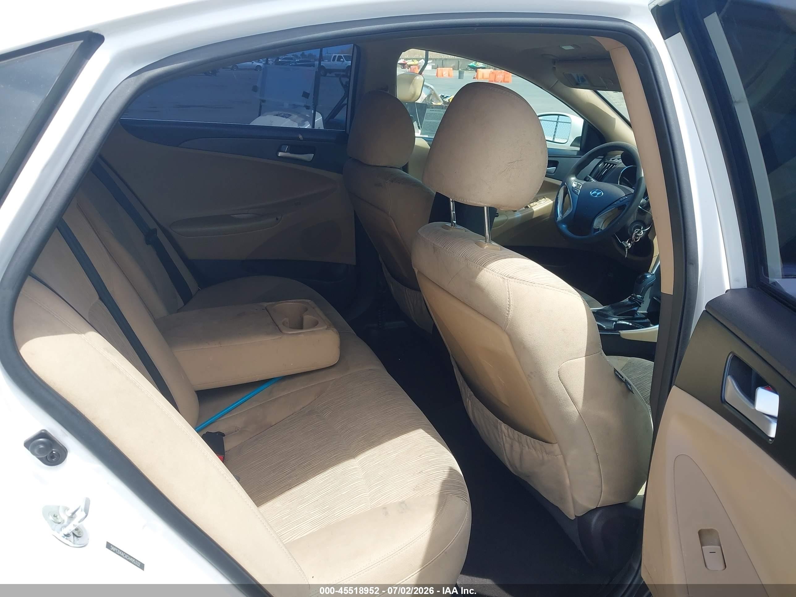 2012 Hyundai Sonata Gls White vin: 5NPEB4ACXCH495332