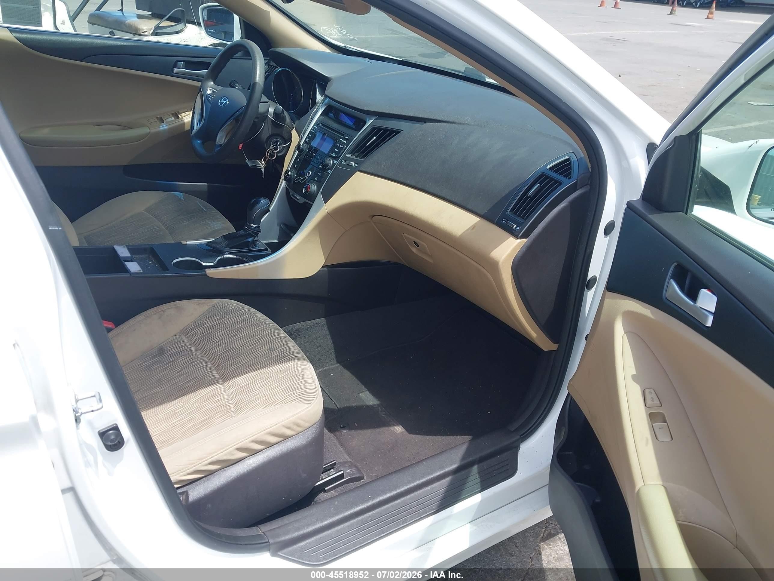 2012 Hyundai Sonata Gls White vin: 5NPEB4ACXCH495332