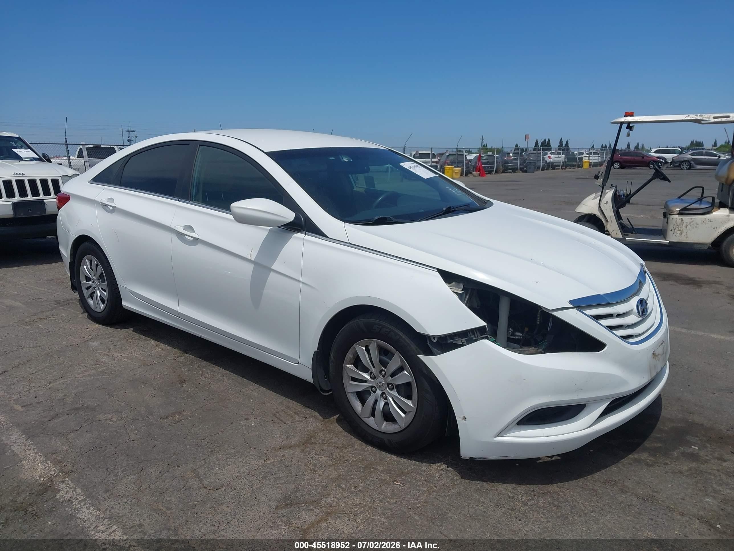 2012 Hyundai Sonata Gls White vin: 5NPEB4ACXCH495332