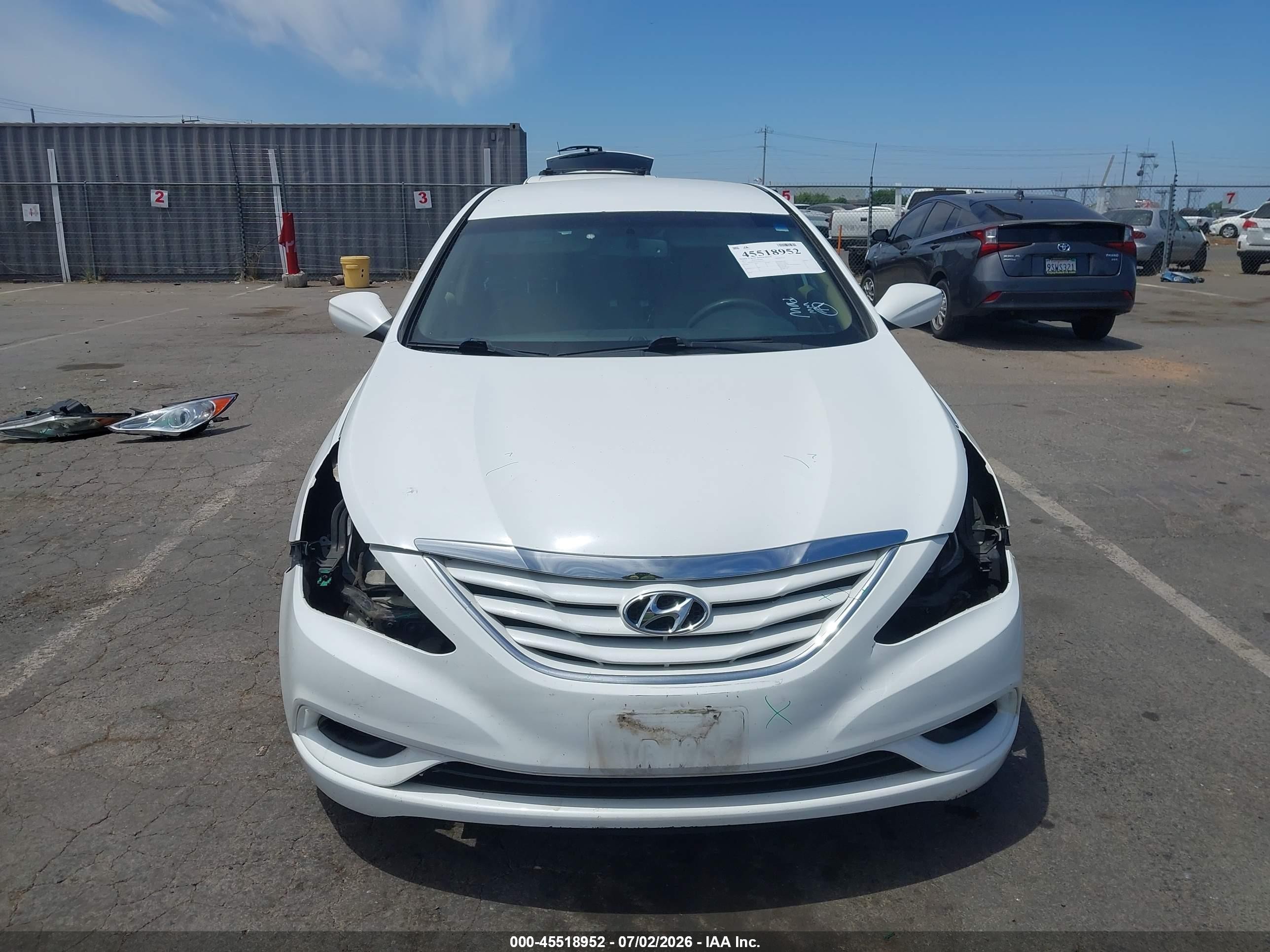2012 Hyundai Sonata Gls White vin: 5NPEB4ACXCH495332