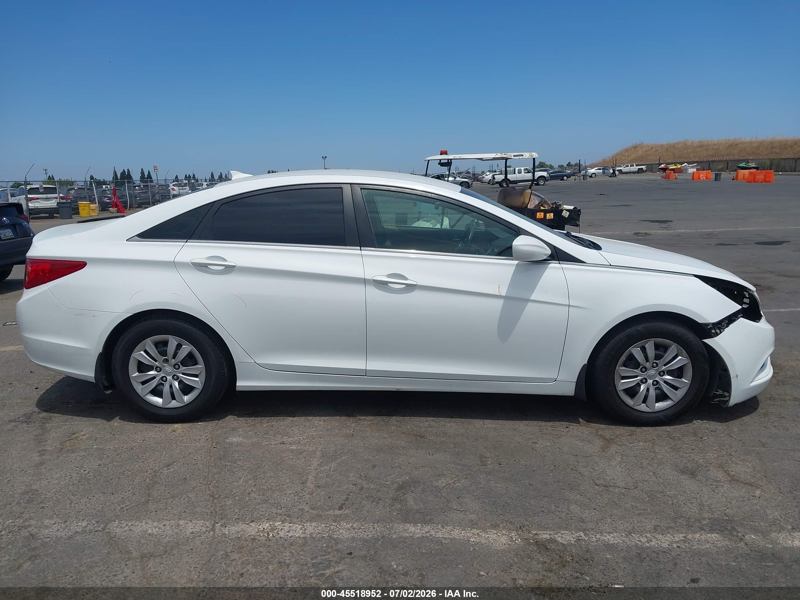 2012 Hyundai Sonata Gls White vin: 5NPEB4ACXCH495332
