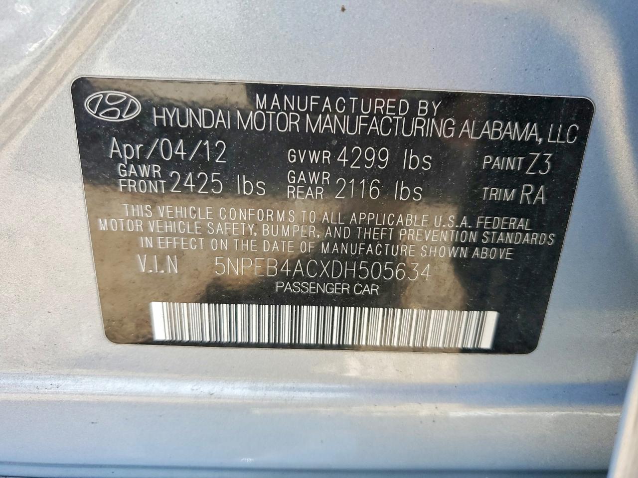 2013 Hyundai Sonata Gls Синий vin: 5NPEB4ACXDH505634