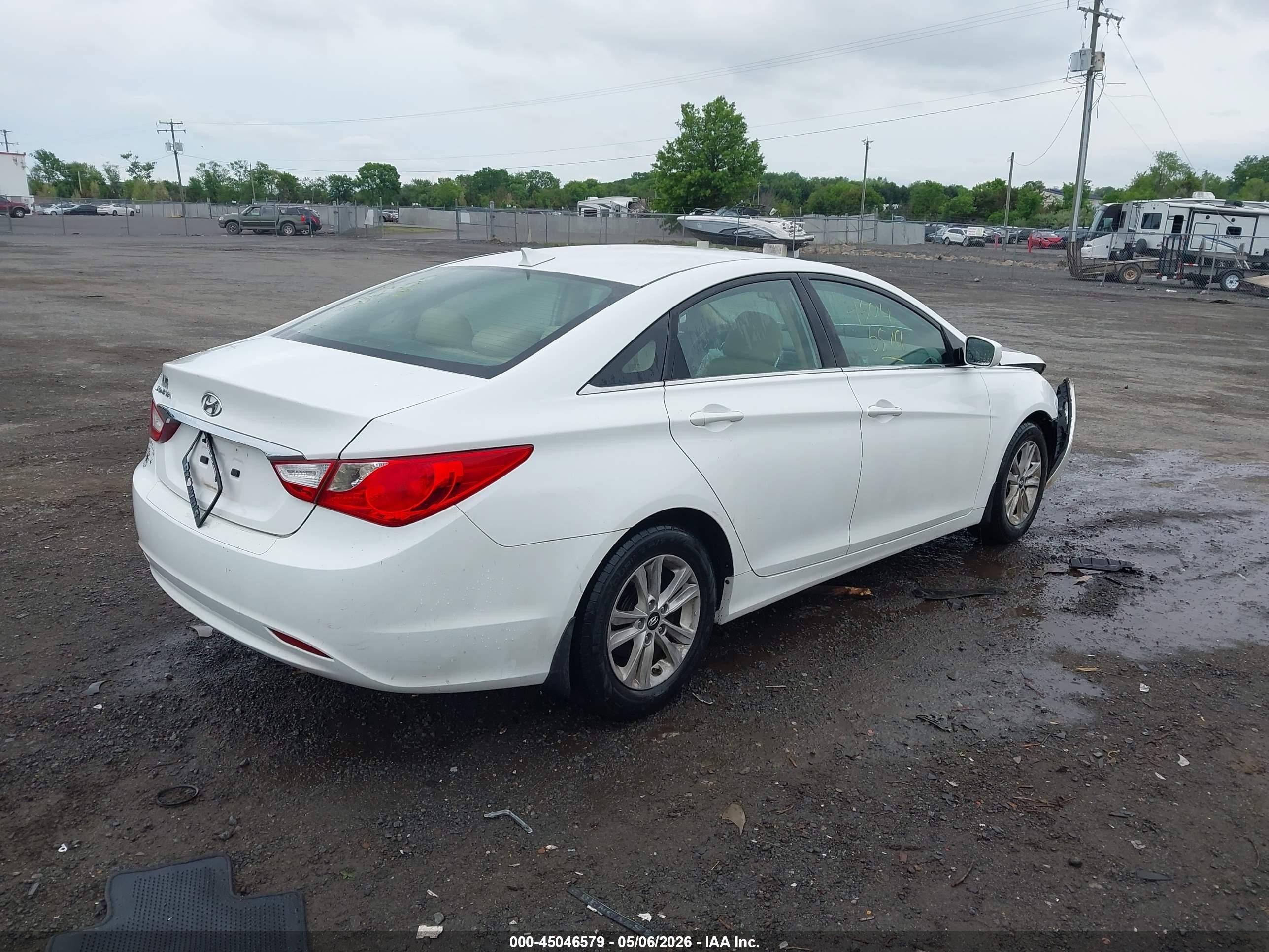 2013 Hyundai Sonata Gls White vin: 5NPEB4ACXDH523471