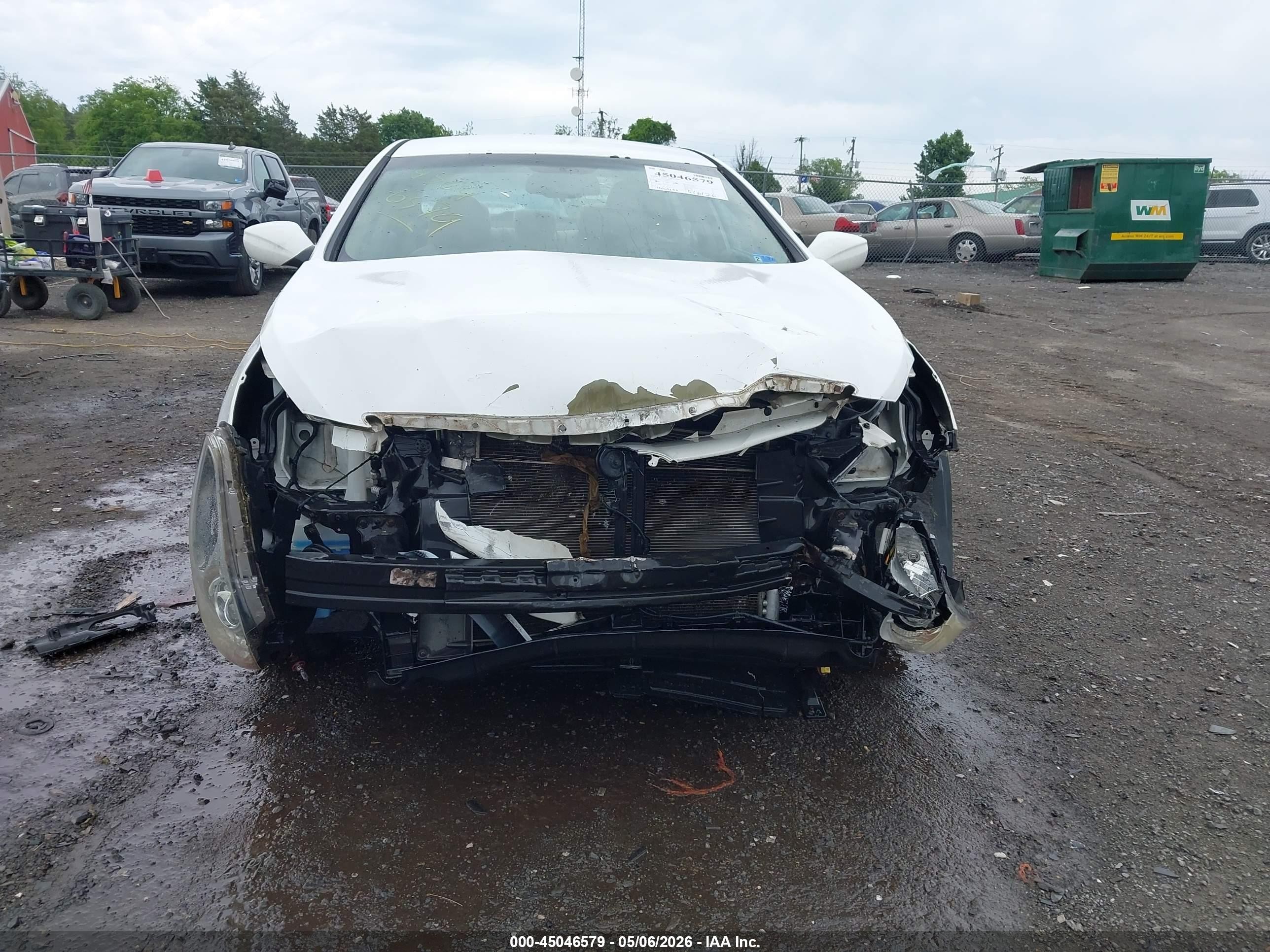 2013 Hyundai Sonata Gls White vin: 5NPEB4ACXDH523471
