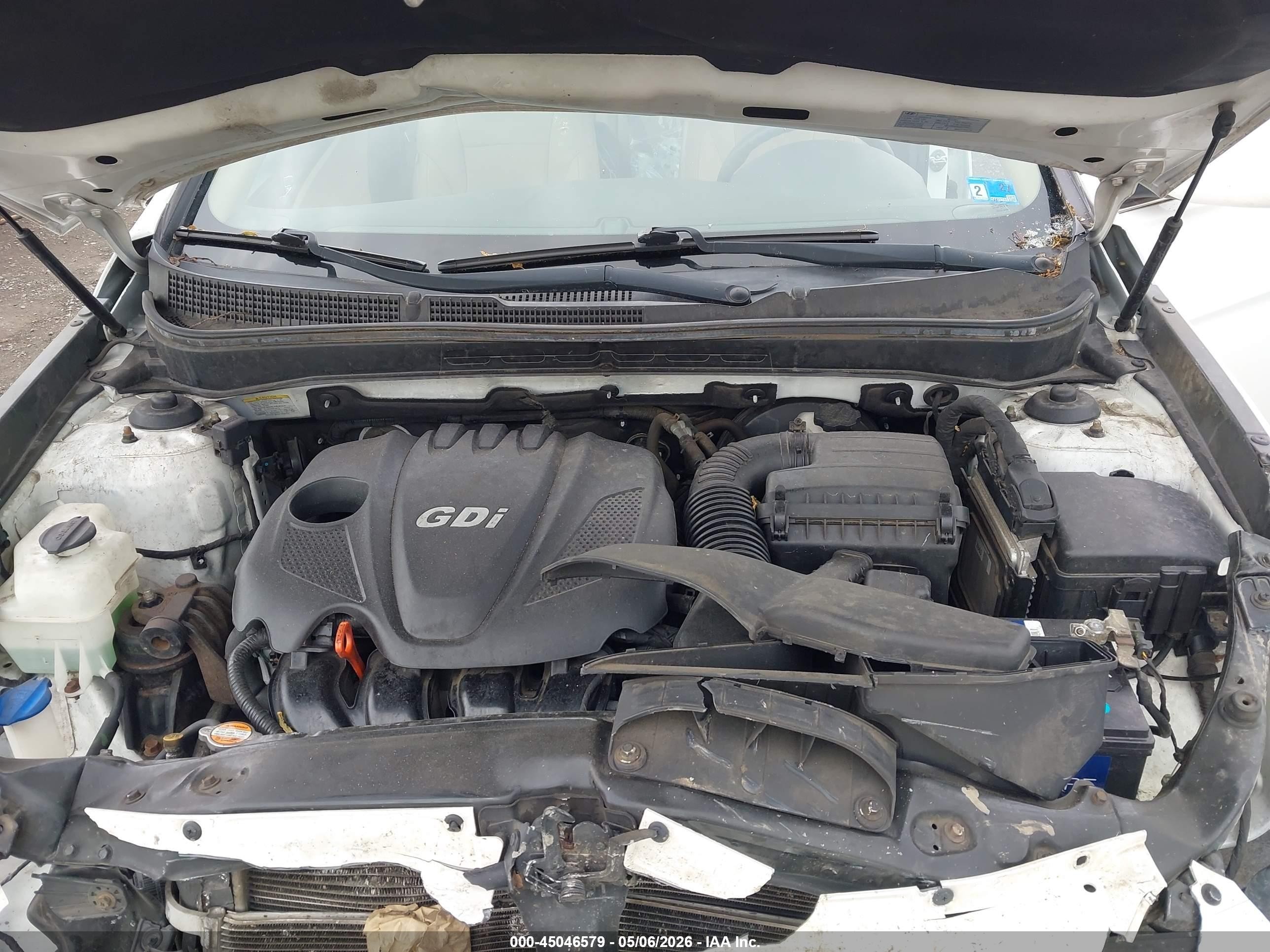 2013 Hyundai Sonata Gls White vin: 5NPEB4ACXDH523471