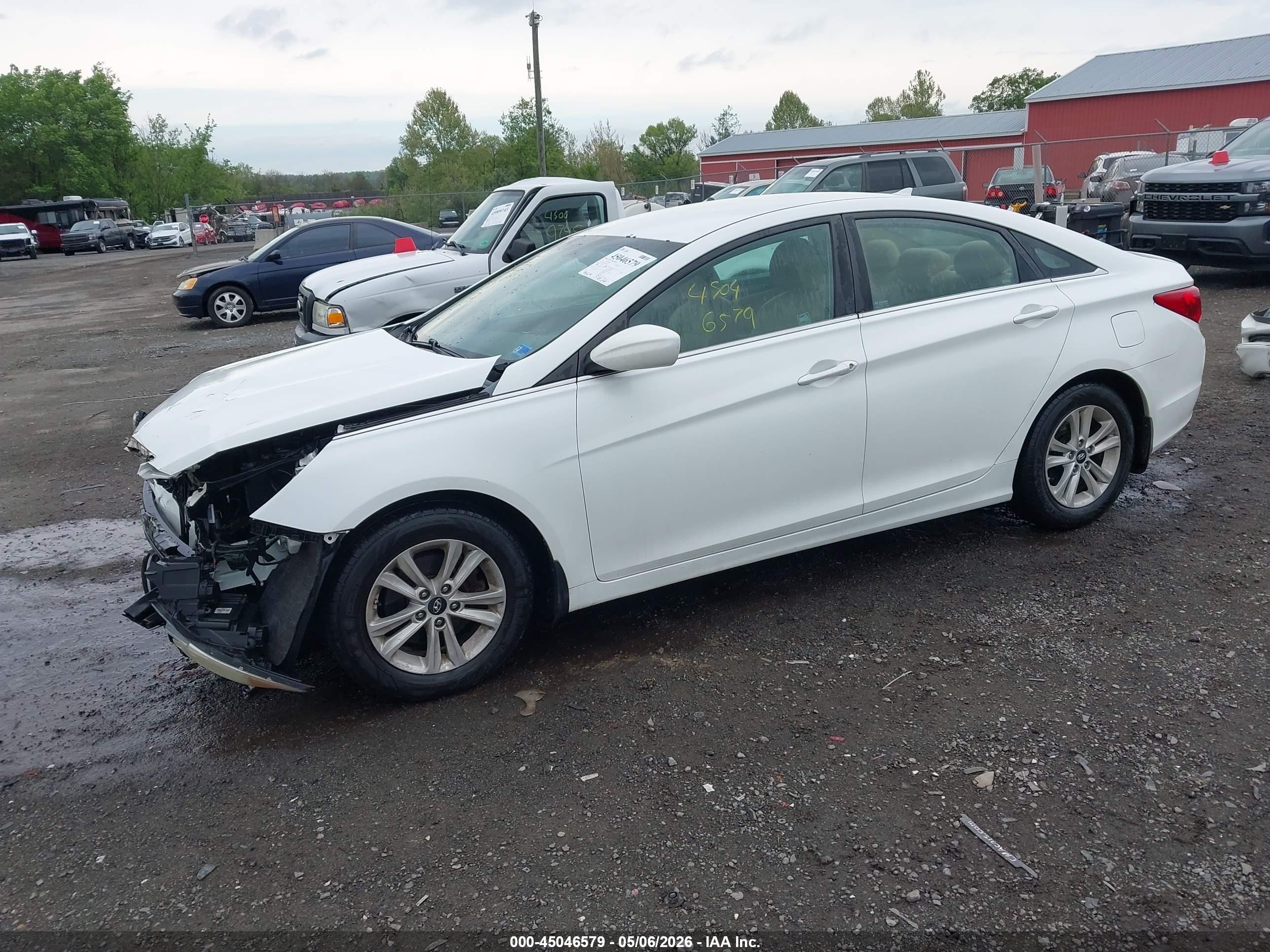 2013 Hyundai Sonata Gls White vin: 5NPEB4ACXDH523471