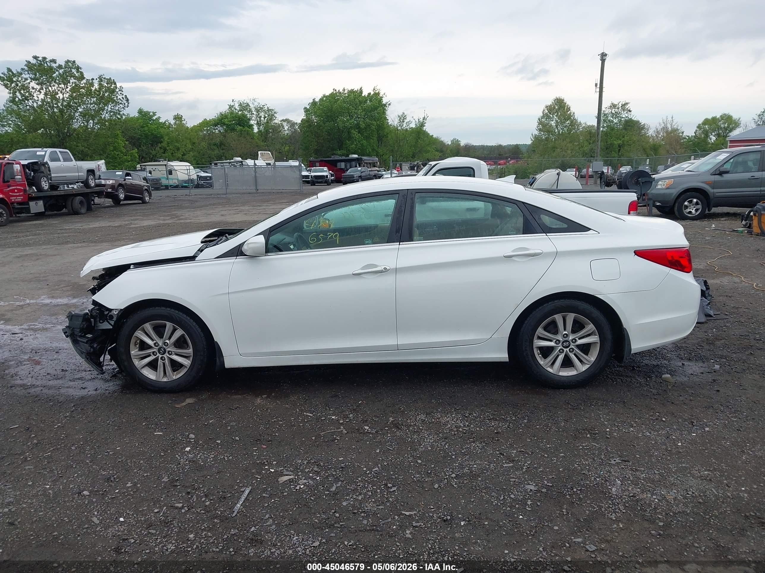 2013 Hyundai Sonata Gls White vin: 5NPEB4ACXDH523471