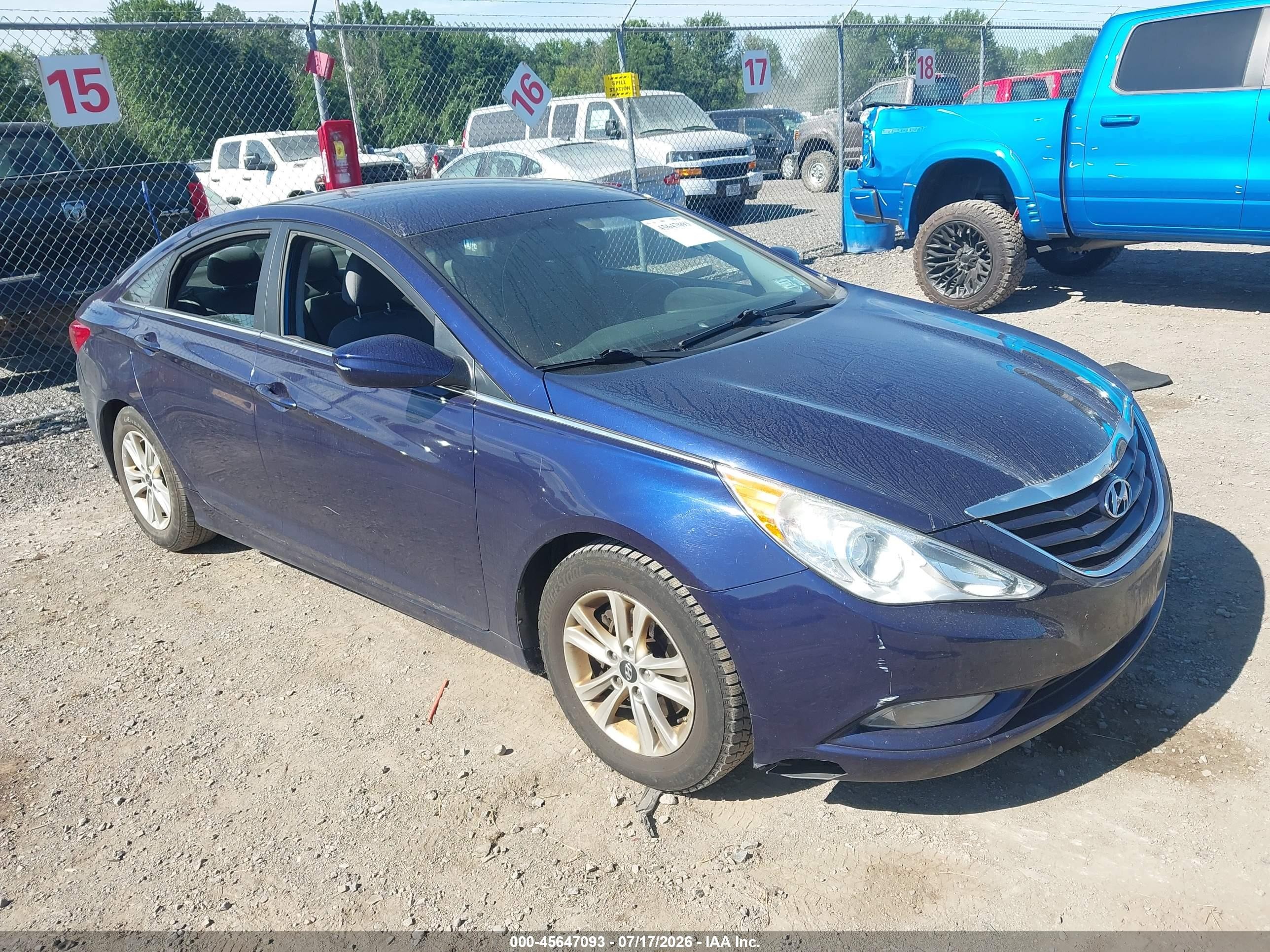 2013 Hyundai Sonata Gls Blue vin: 5NPEB4ACXDH526418