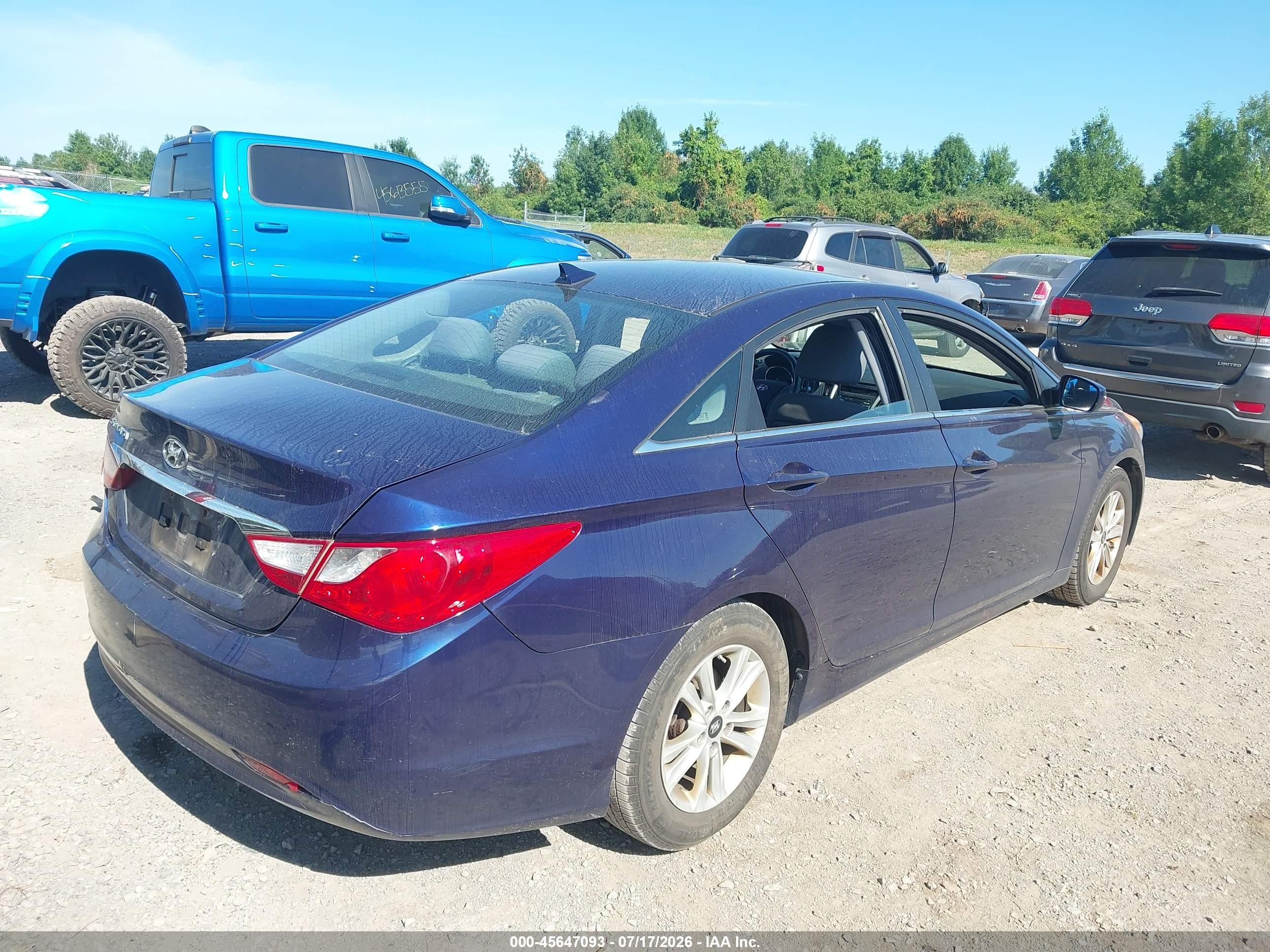 2013 Hyundai Sonata Gls Blue vin: 5NPEB4ACXDH526418