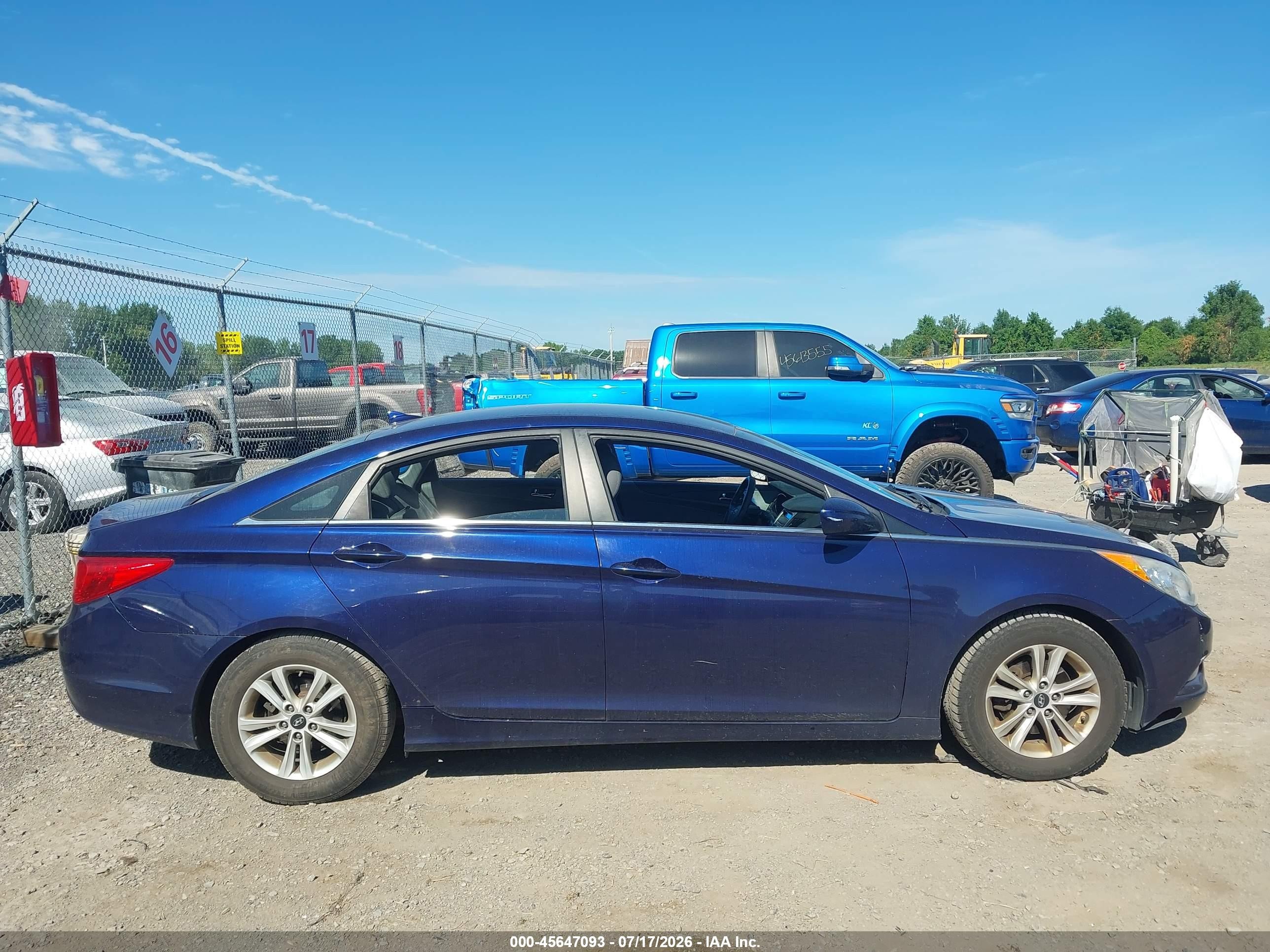 2013 Hyundai Sonata Gls Blue vin: 5NPEB4ACXDH526418