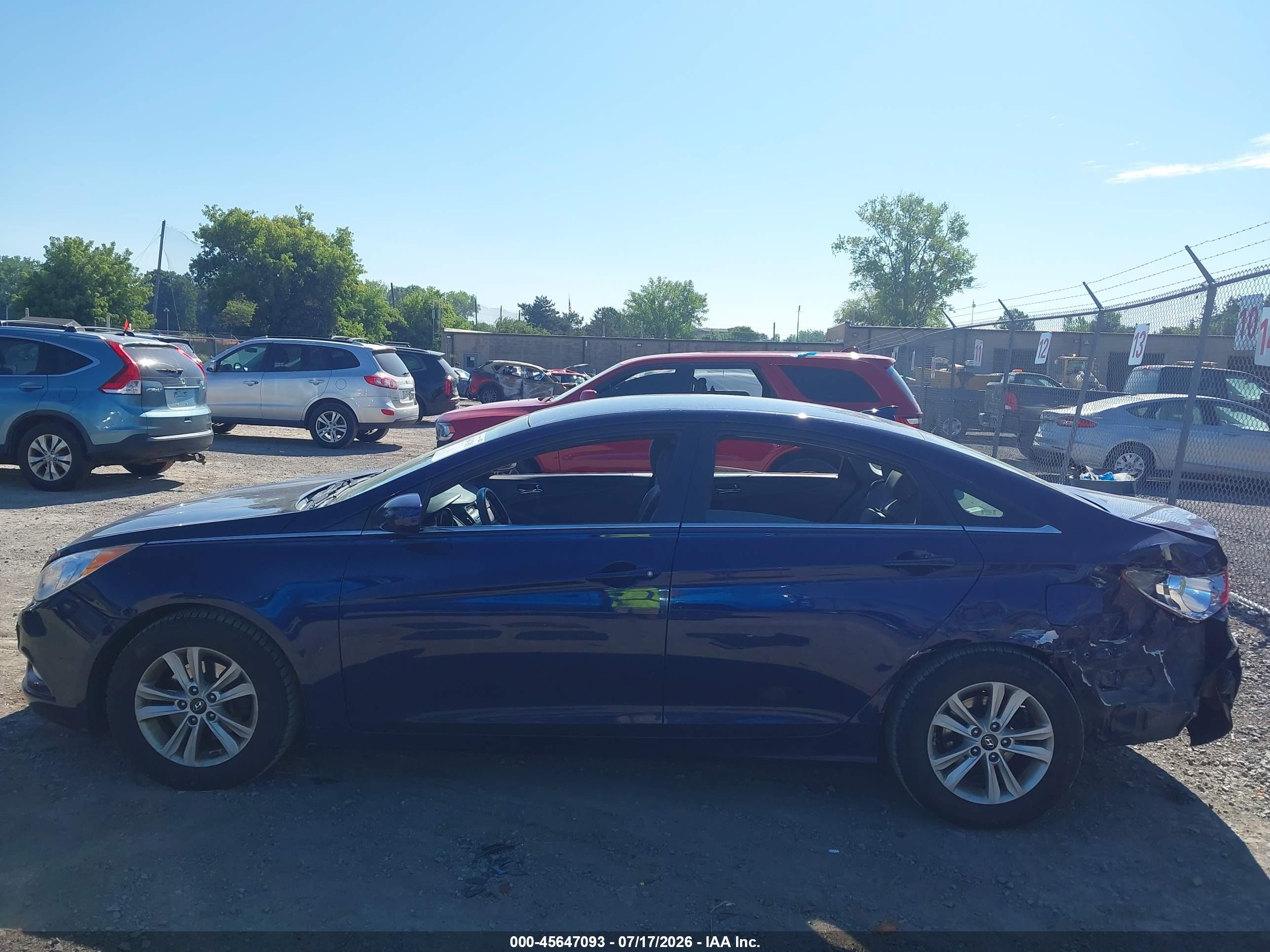 2013 Hyundai Sonata Gls Blue vin: 5NPEB4ACXDH526418