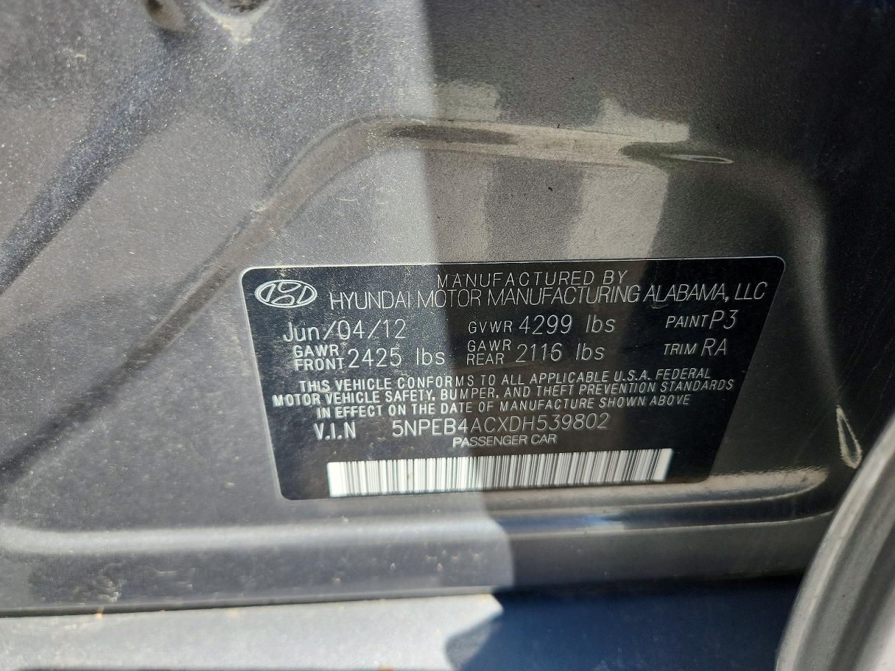 2013 Hyundai Sonata Gls Серебряный vin: 5NPEB4ACXDH539802