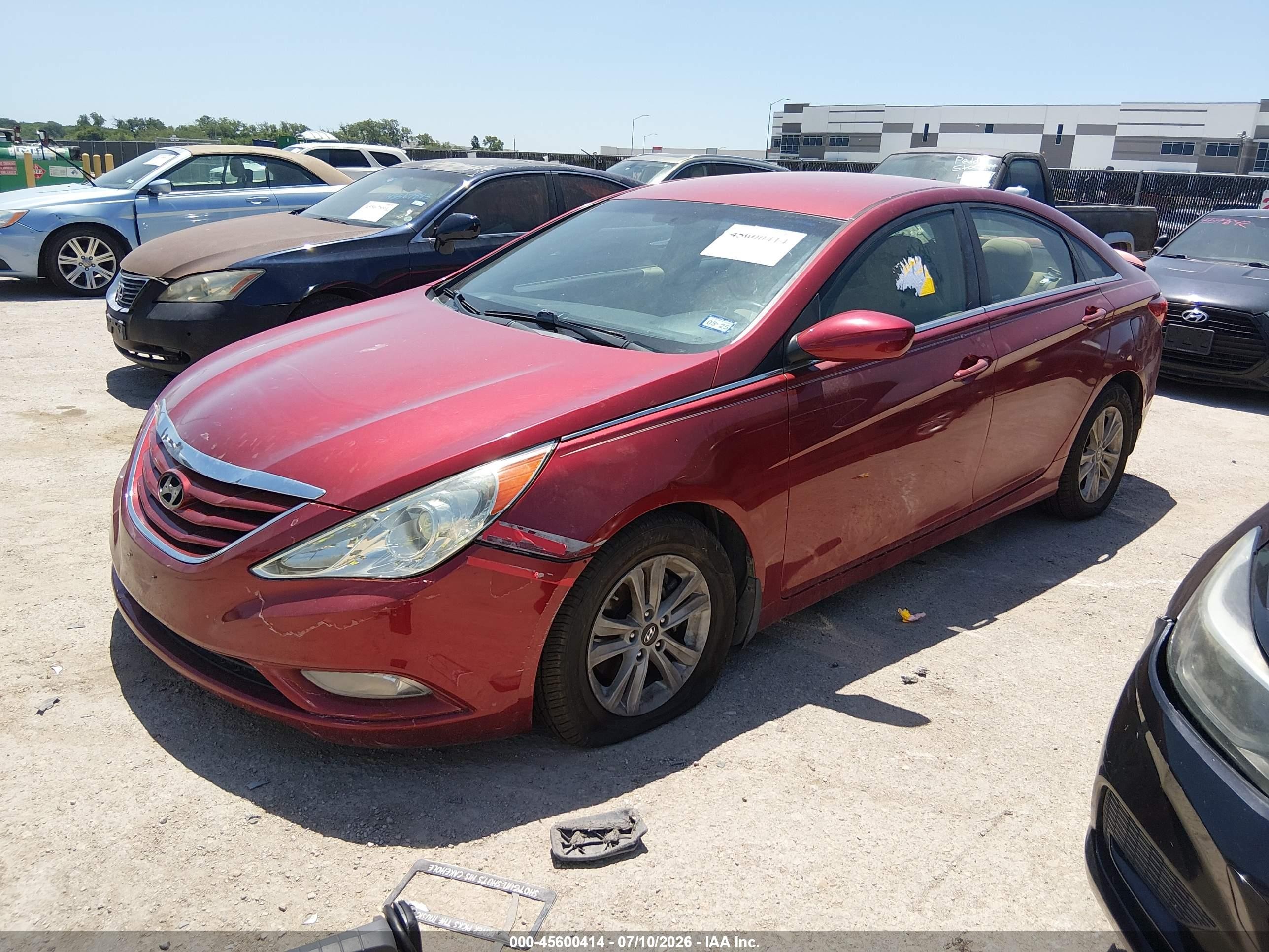 2013 Hyundai Sonata Gls Red vin: 5NPEB4ACXDH543624