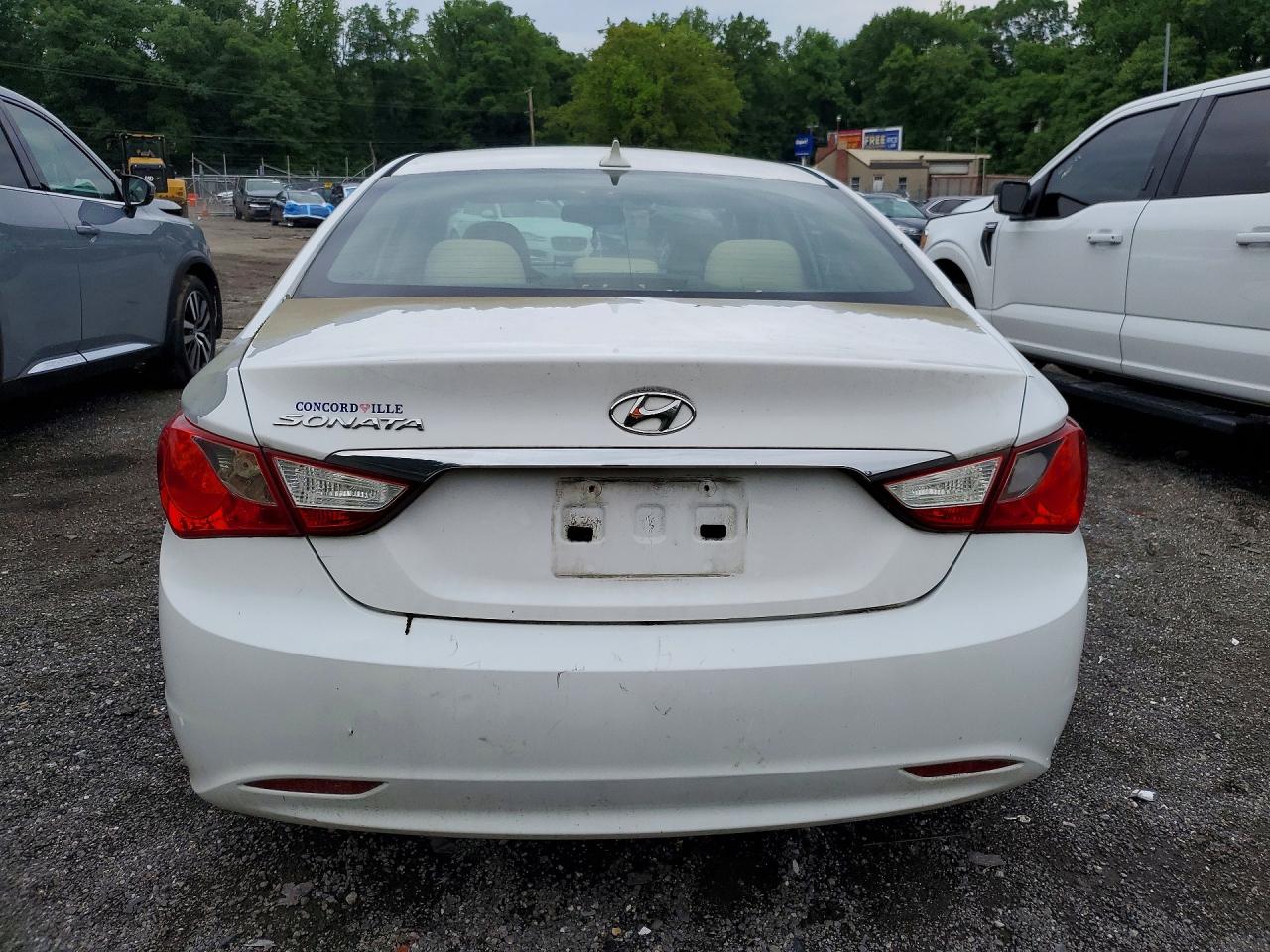 2013 Hyundai Sonata Gls White vin: 5NPEB4ACXDH576509
